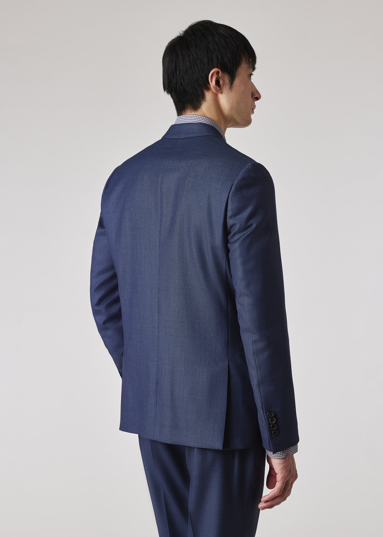 The Soho - Men's Tailored-Fit Blue Birdseye Wool Suit
