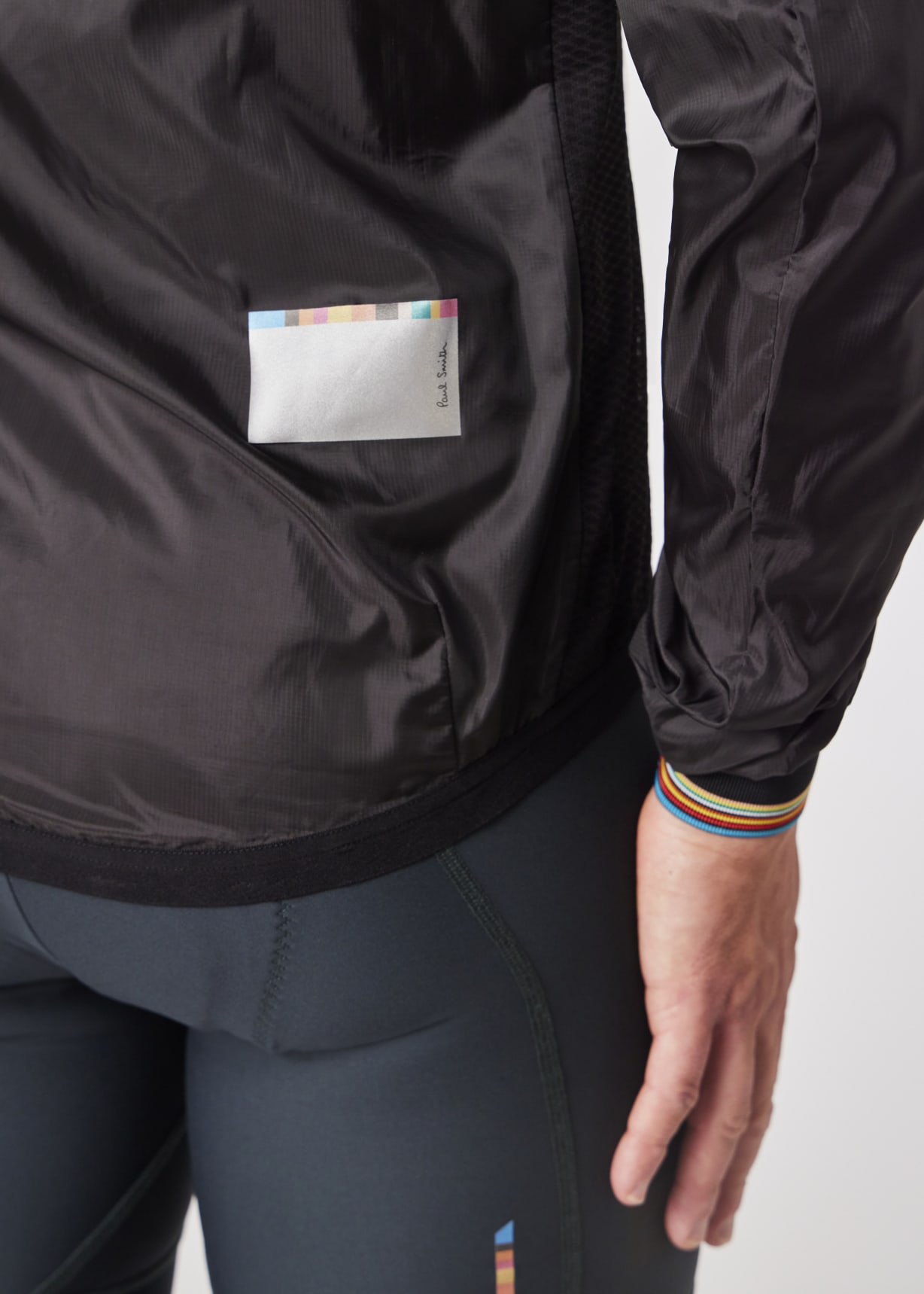 ジャケット・アウター Paul Smith 14SS FINE MESH CYCLING JACKET Men's Black Packable Cycling Wind Jacket