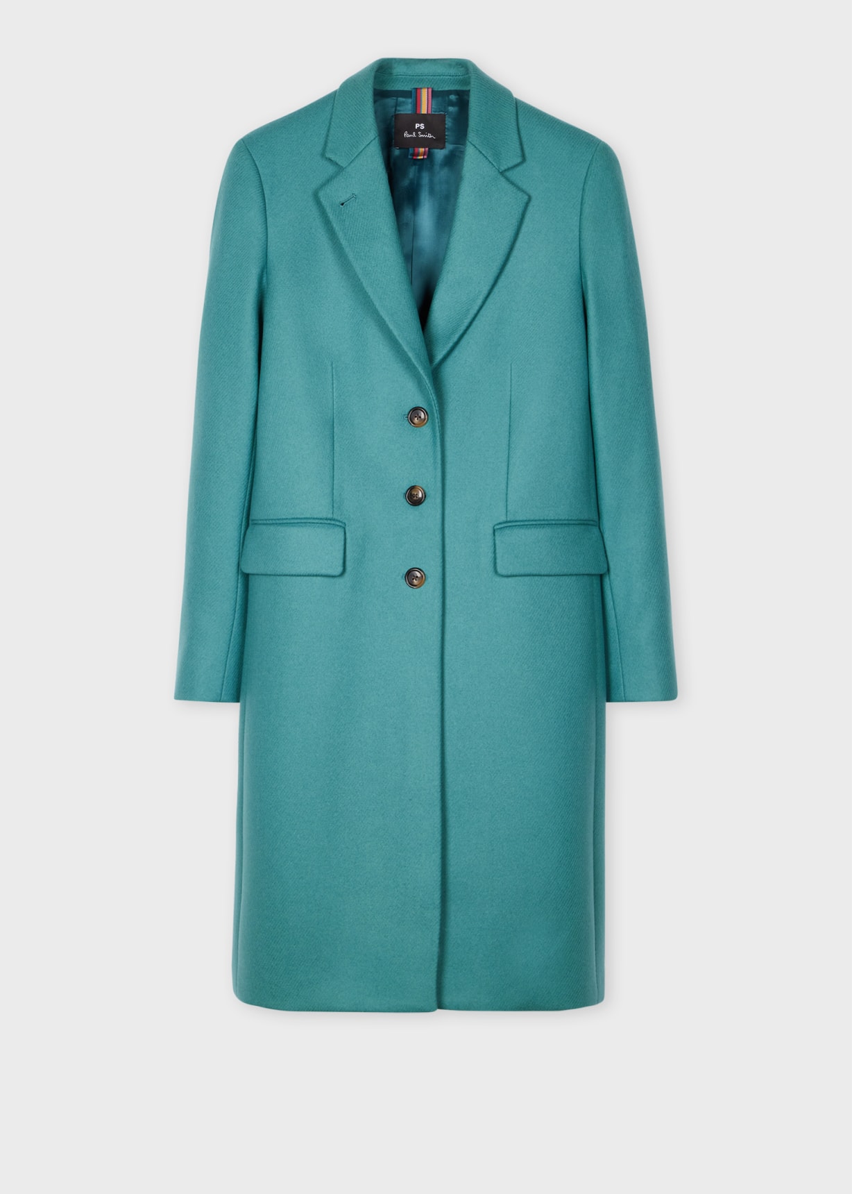 Women's Peacock Wool-Blend Epsom Coat