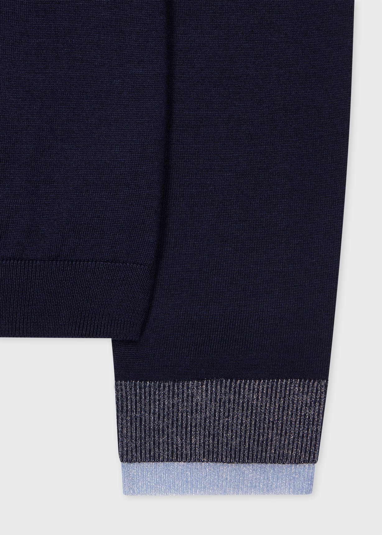 Detail View - Women's Navy Knitted Roll Neck Sweater Paul Smith