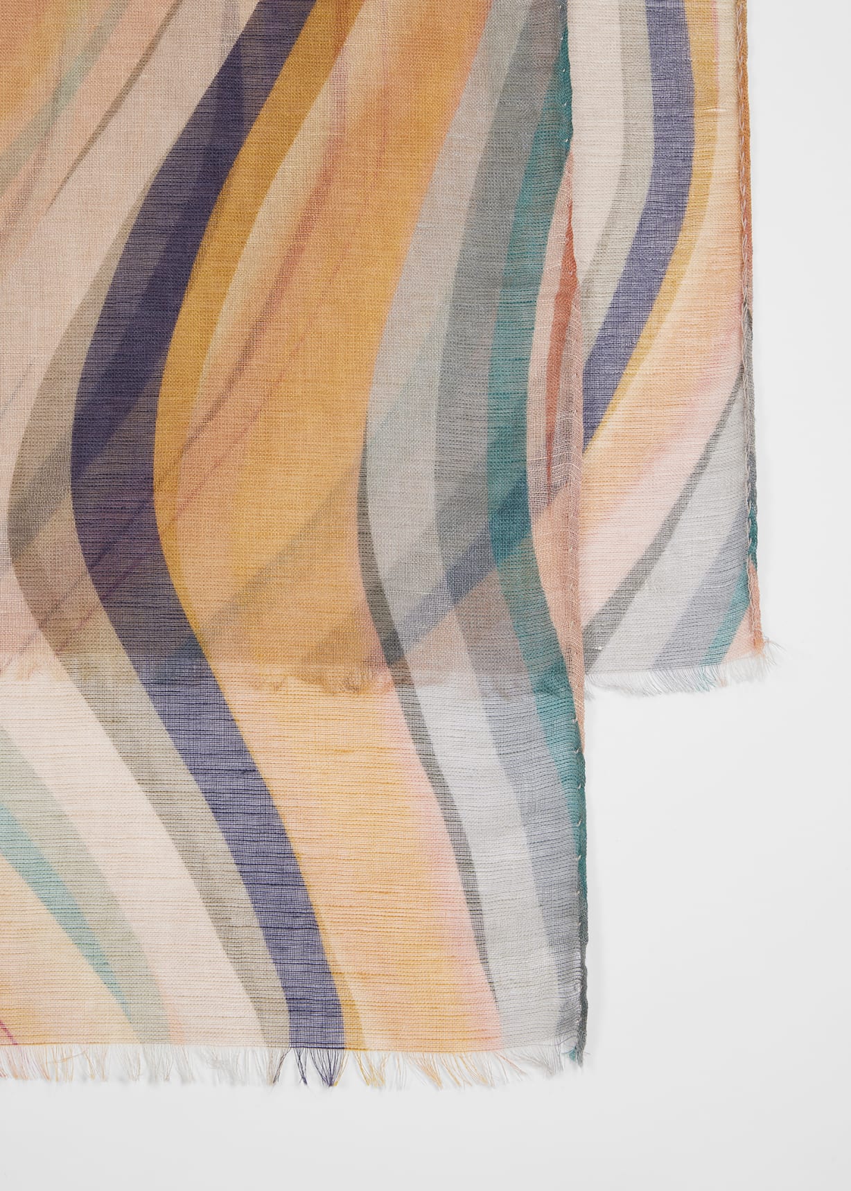 【関税&送料込】Paul Smith Swirl Scarf Women's Linen-Blend 'Swirl' Scarf