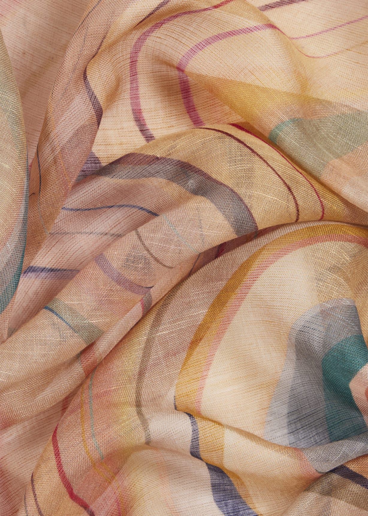 マフラー・ストール Paul Smith Swirl Linen Scarf Women's Linen-Blend 'Swirl' Scarf