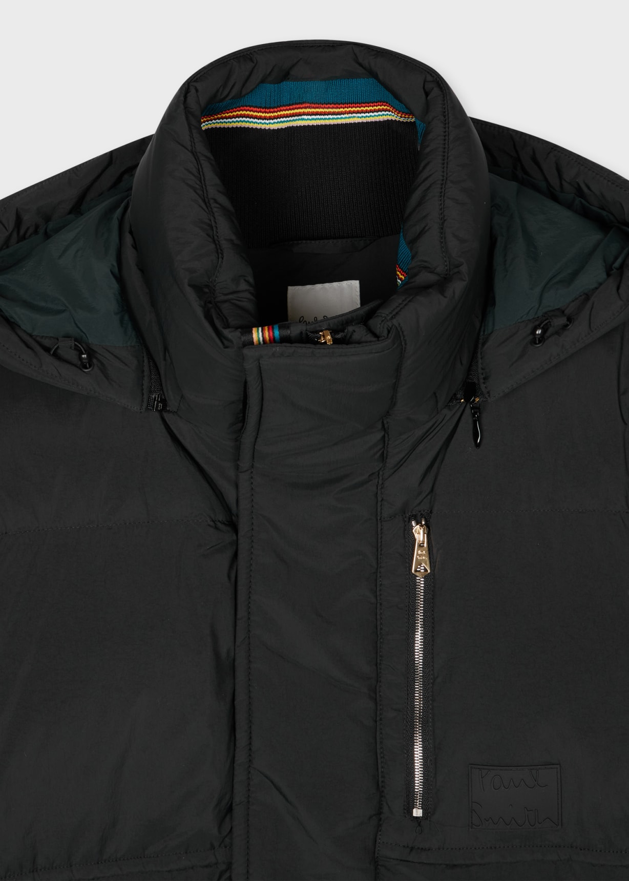 Product view - Black Water Repellent Mid-Length Down Coat Paul Smith