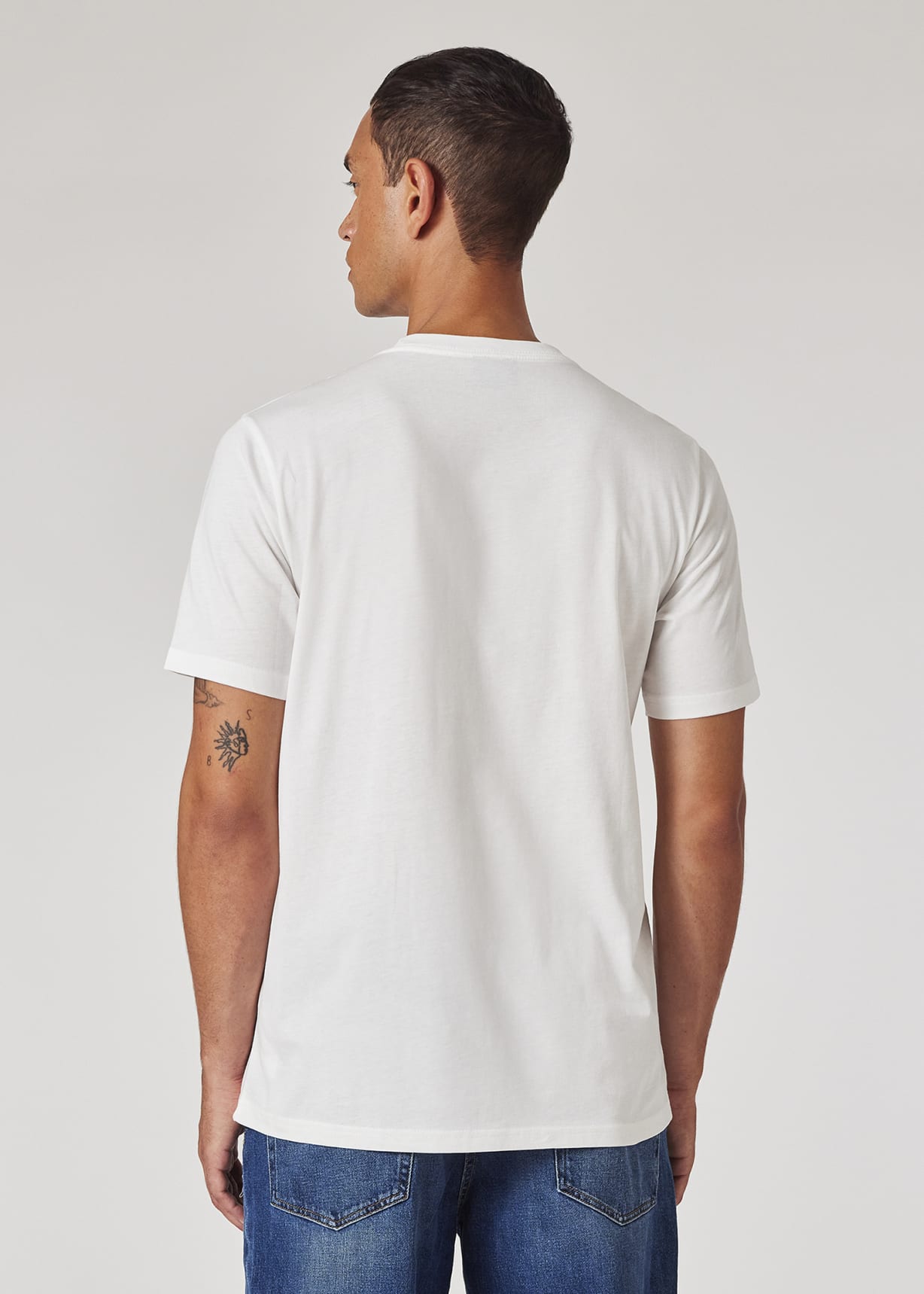Model view - White 'Spray Cans' Print T-Shirt Paul Smith