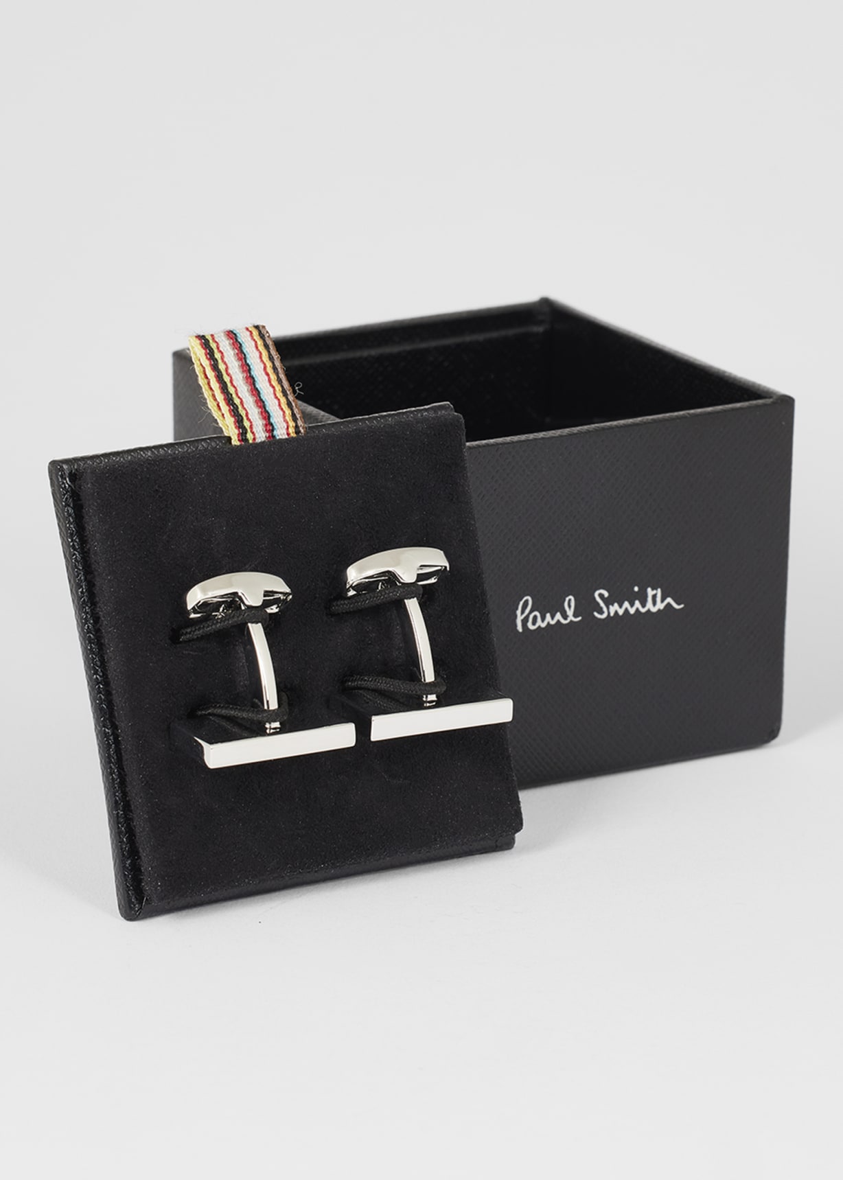 Silver Mother Of Pearl Stripe Cufflinks