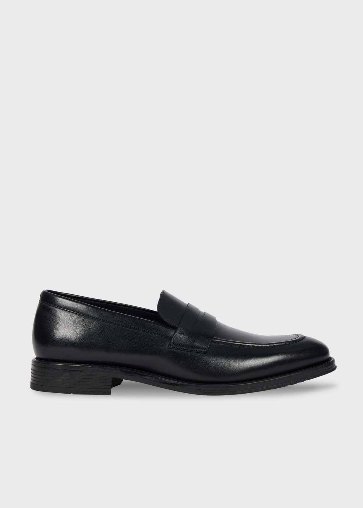 Product view - Black Leather 'Pierce' Loafers