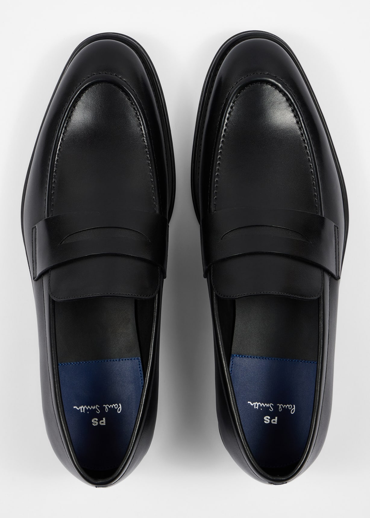 Product view - Black Leather 'Pierce' Loafers