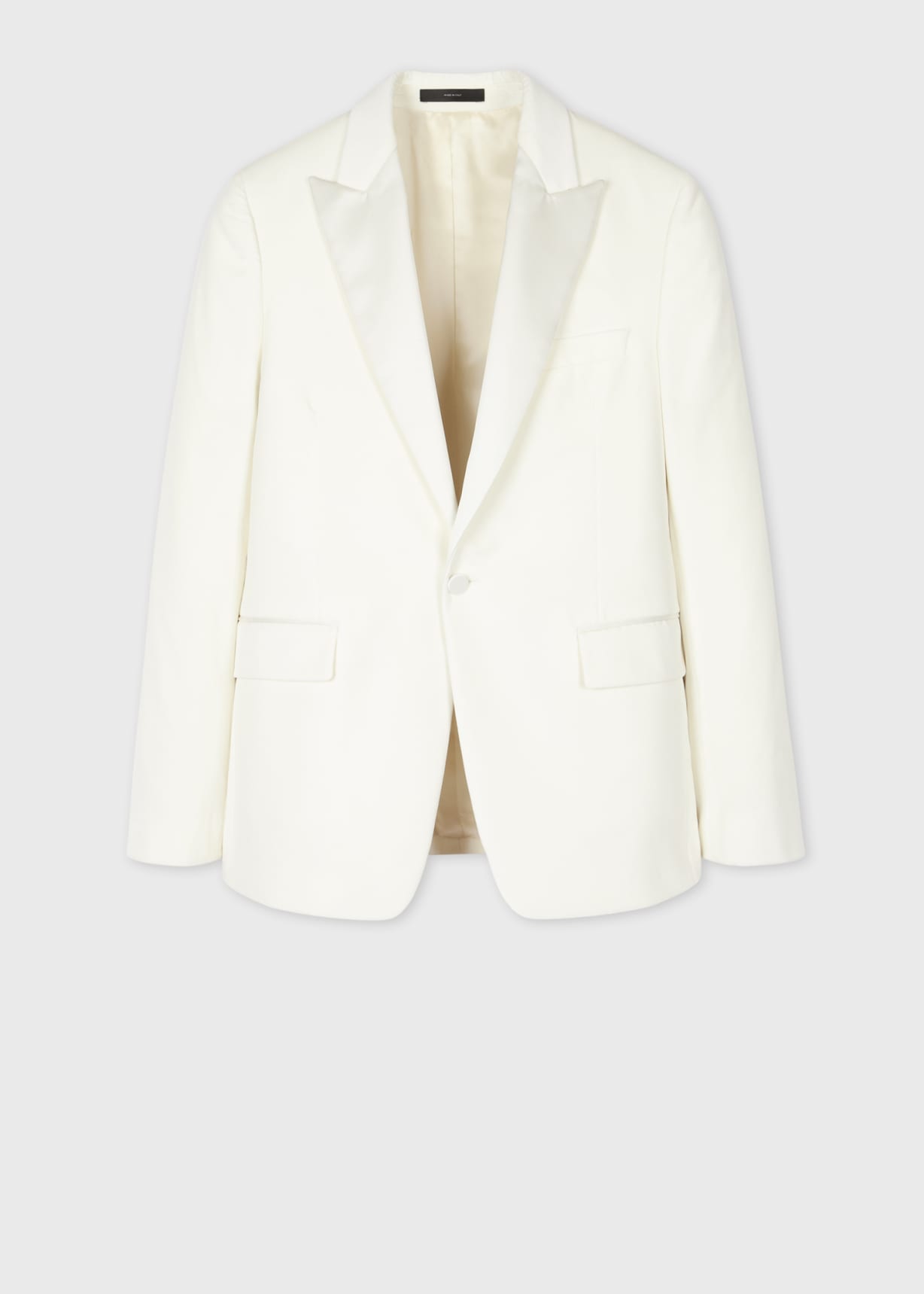 Product view - The Soho - Tailored-Fit White Velvet Evening Blazer Paul Smith