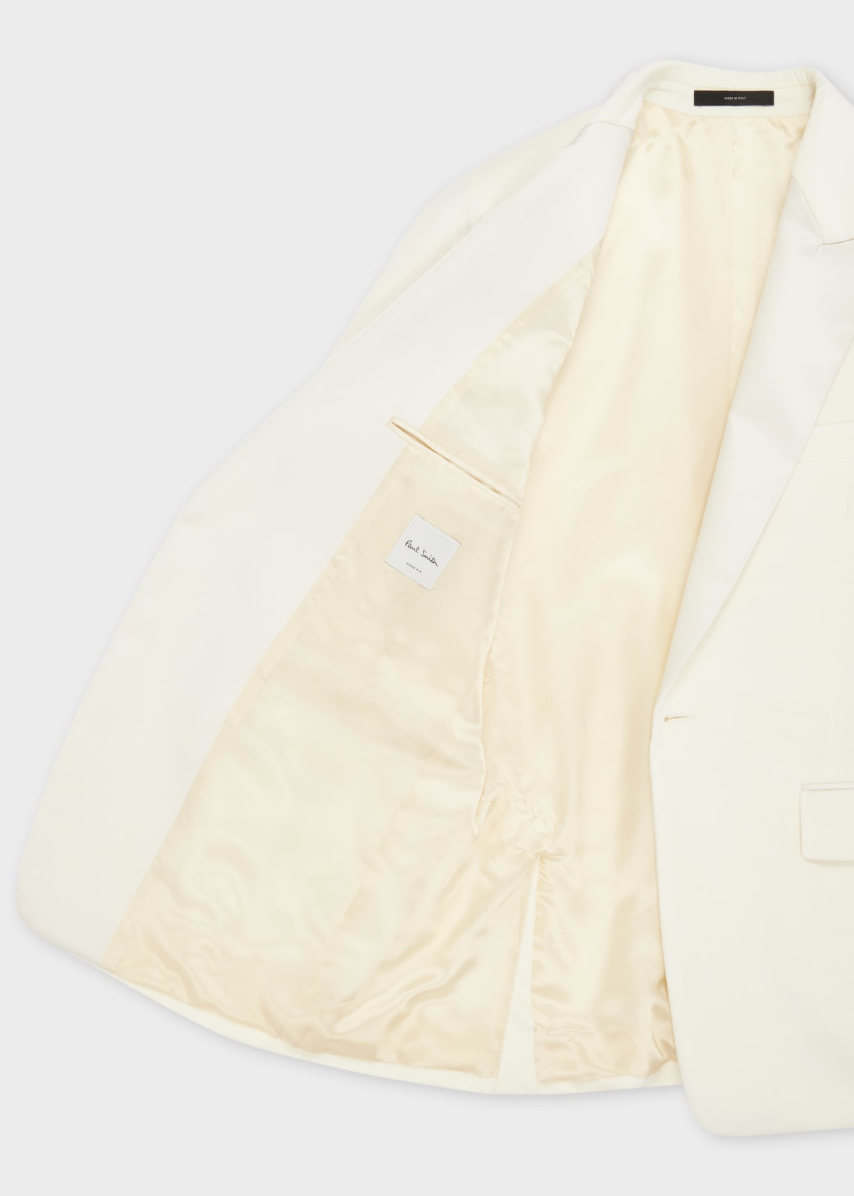 Product view - The Soho - Tailored-Fit White Velvet Evening Blazer Paul Smith