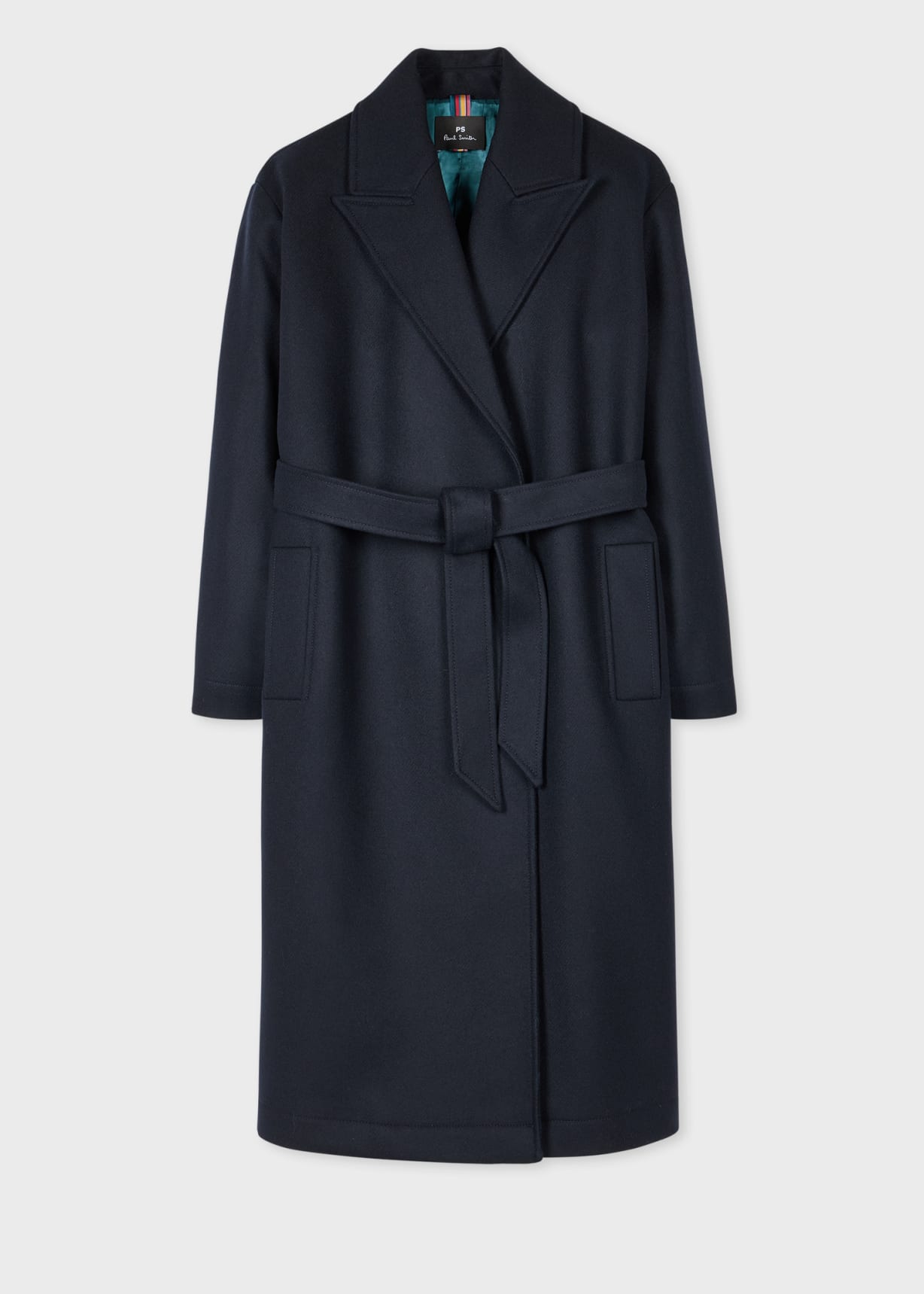ジャケット・アウター Paul smith alpaca wool long coat navy ex PS Paul Smith Wool Coat Navy at CareOfCarl.com