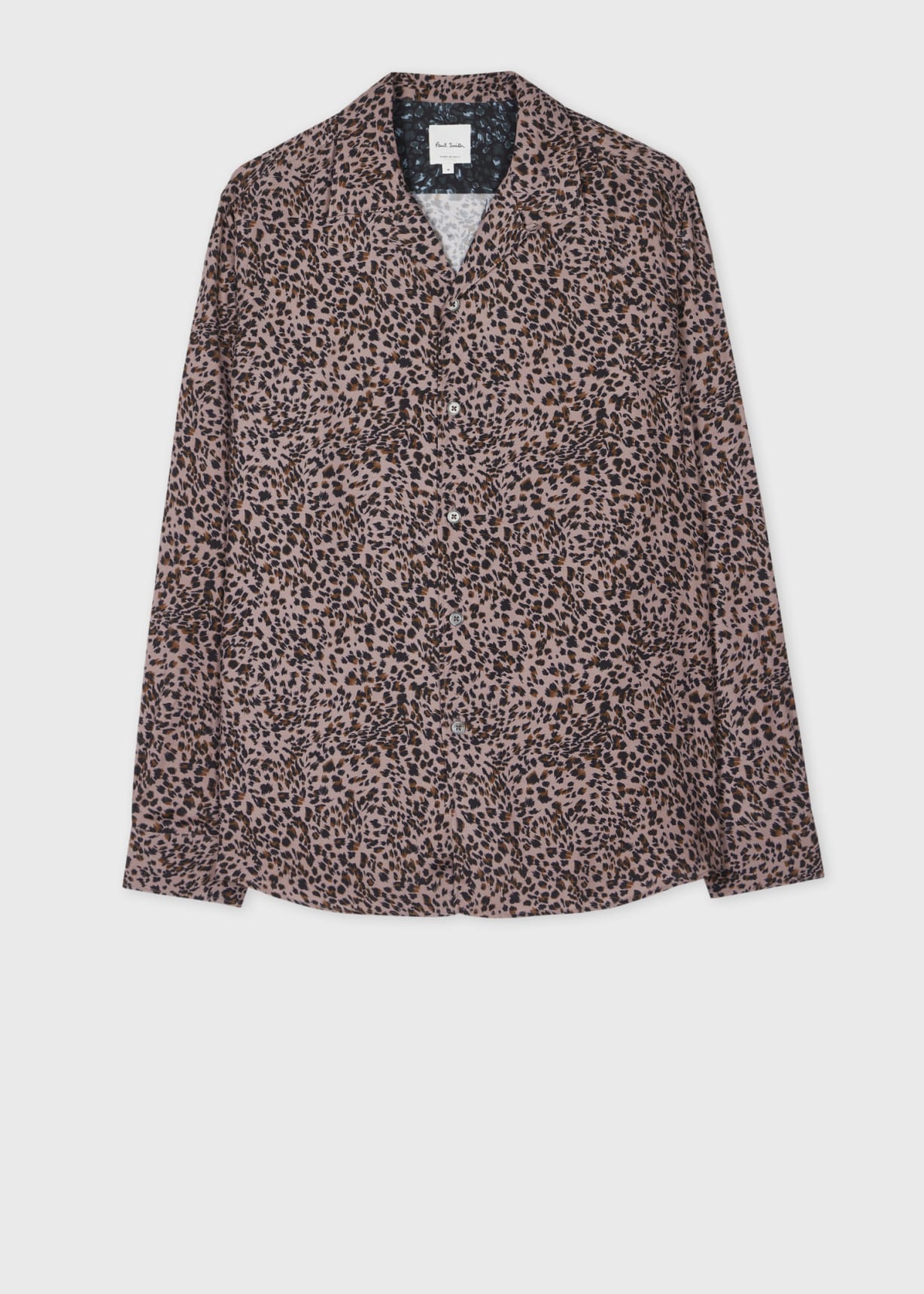 Dusky Pink 'Leopard' Print Viscose Shirt