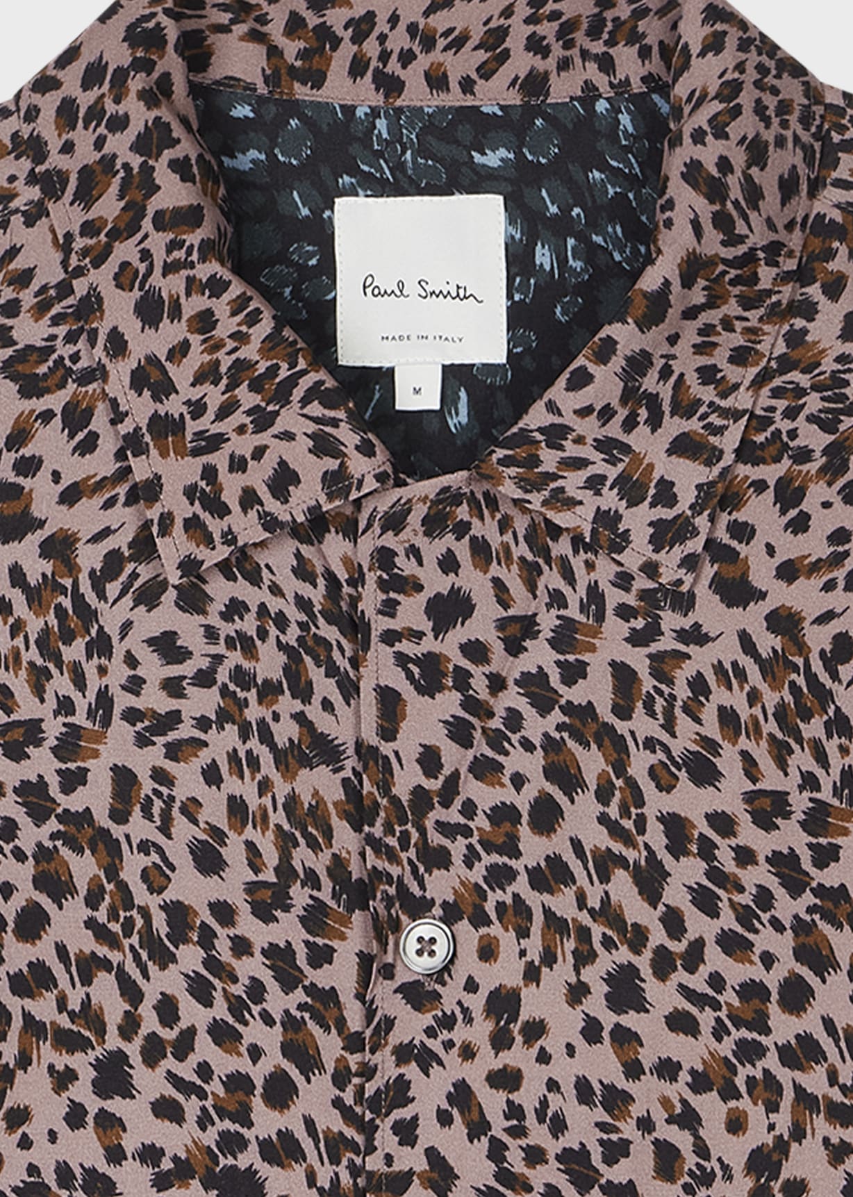 Dusky Pink 'Leopard' Print Viscose Shirt