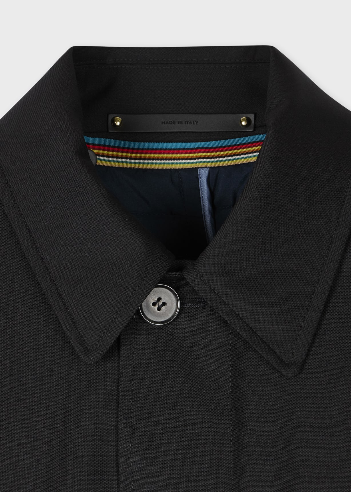 Men's Black 'Storm System' Wool Mac With Detachable Gilet