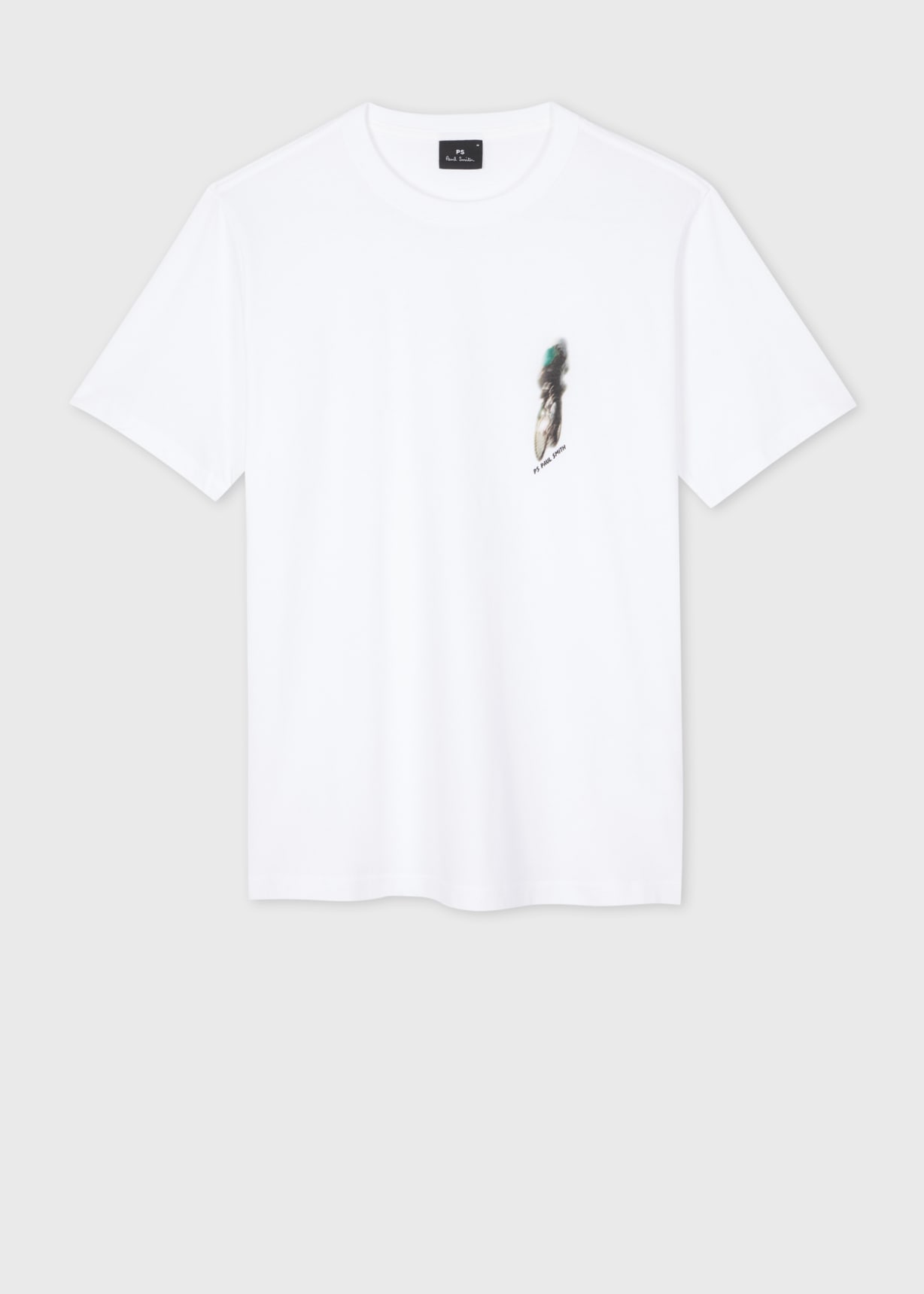 Tシャツ・カットソー PAUL SMITH Men T-shirt White M2R010RKZEBRA4 01 Men's White Cotton Zebra Logo Long-Sleeve T-Shirt
