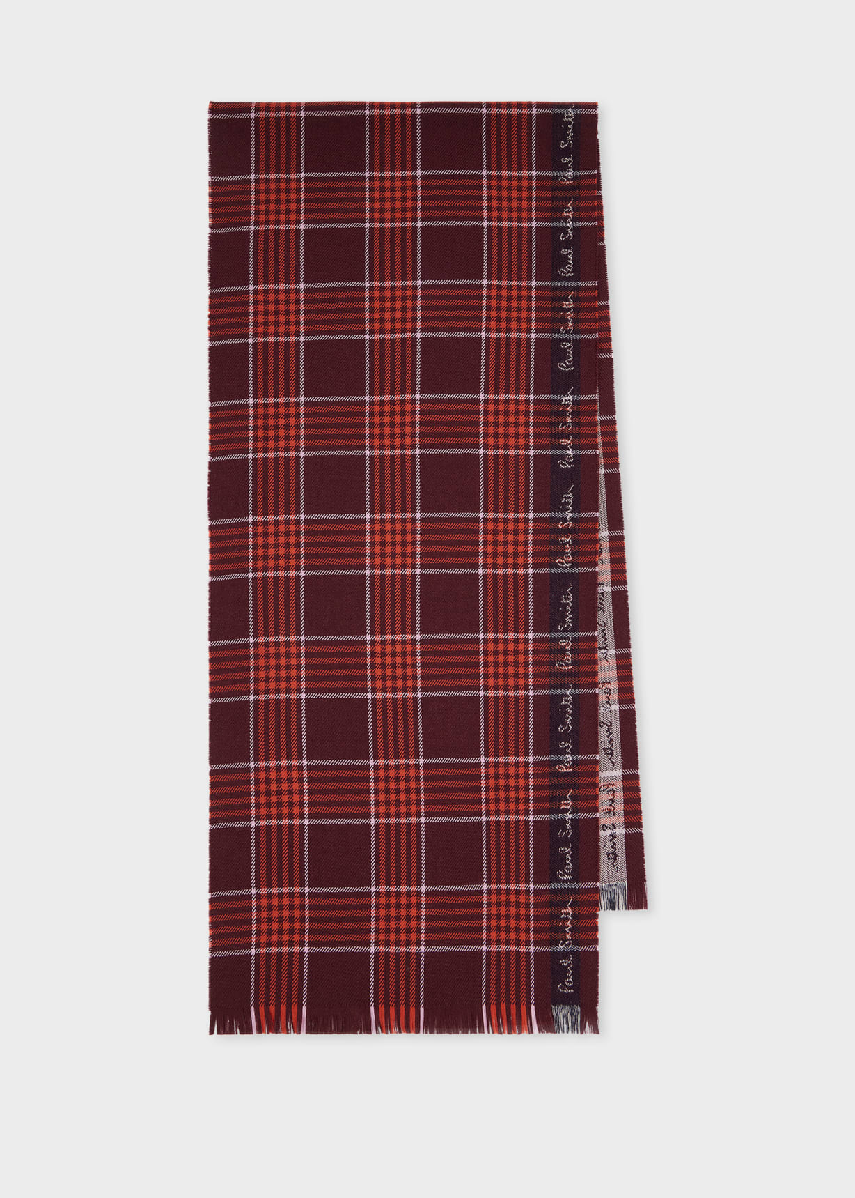 Écharpe Unisexe 100% Cachemire D'Écosse - Rouge, Plaid, Neuve Avec étiquettes