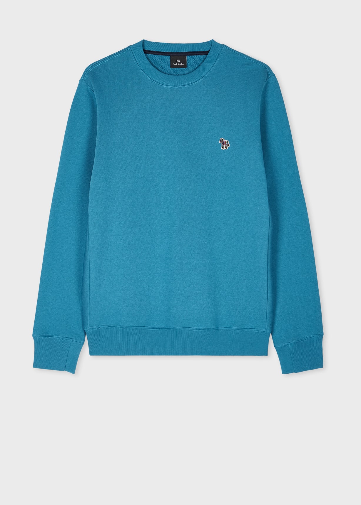 Product view - Teal Blue Zebra Logo Organic Cotton Sweatshirt Paul Smith