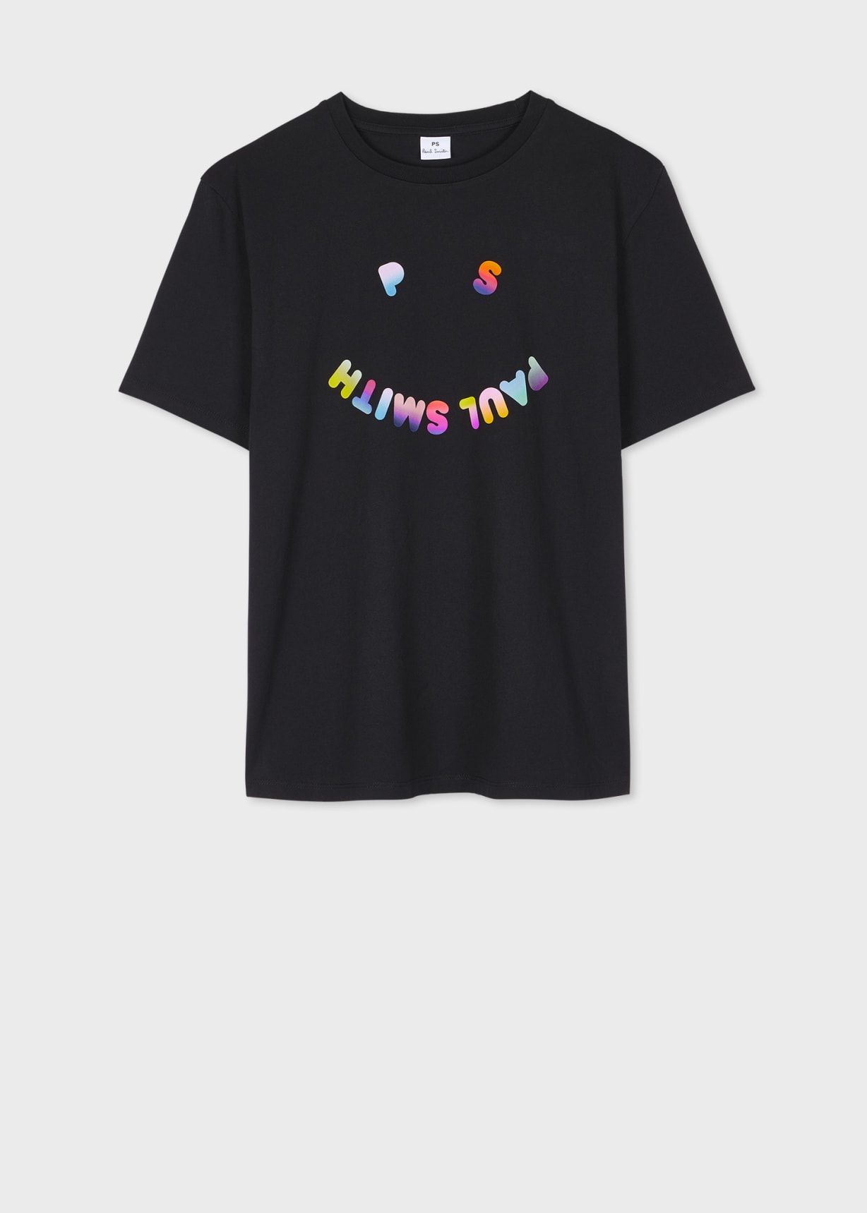 行列のできるレビュー商品、集めました。高評価アイテム Women's Black T-Shirt Gradient 'Happy' PS トップス