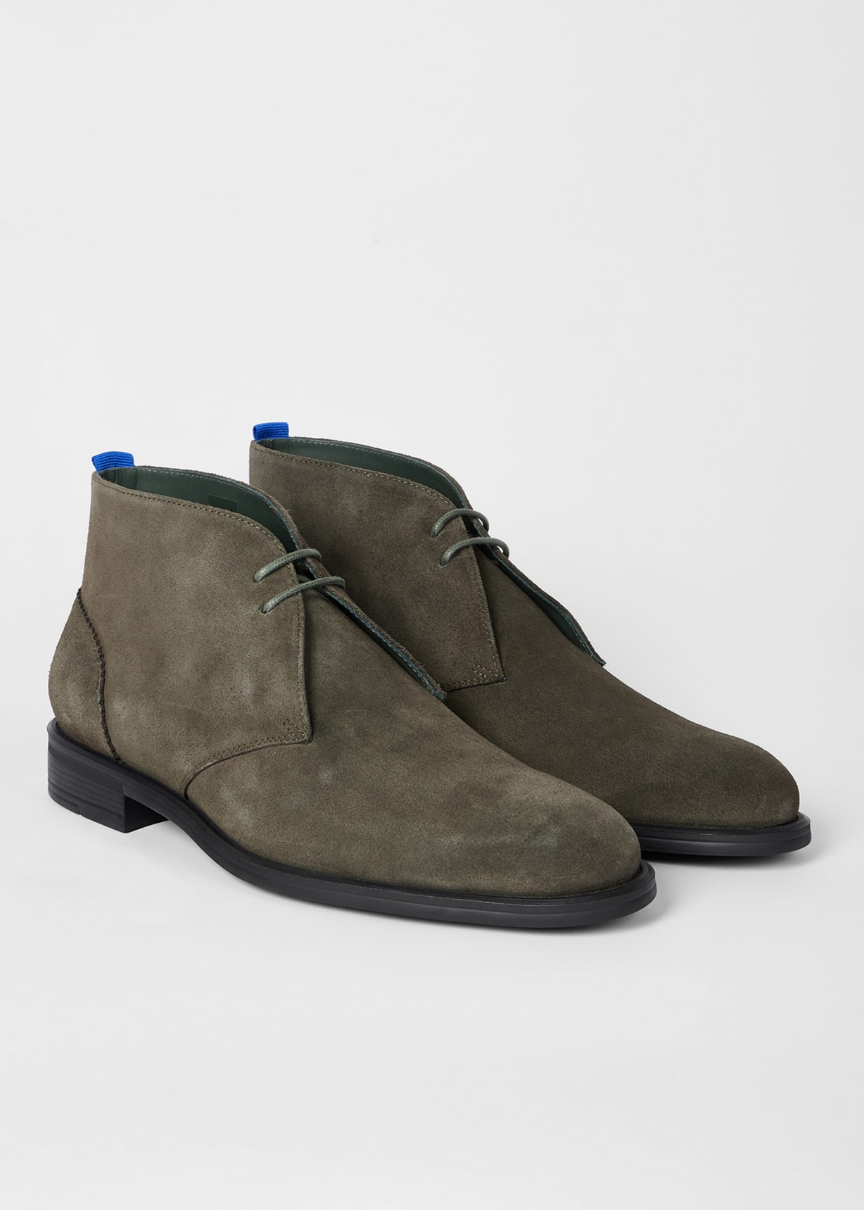 Product view - Dark Green Suede 'Drummond' Boots Paul Smith