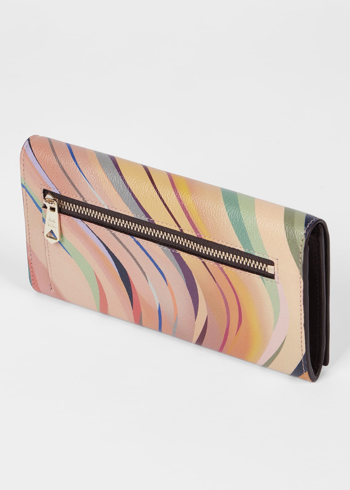 Women's 'Dusky Swirl' Leather Tri-Fold Purse