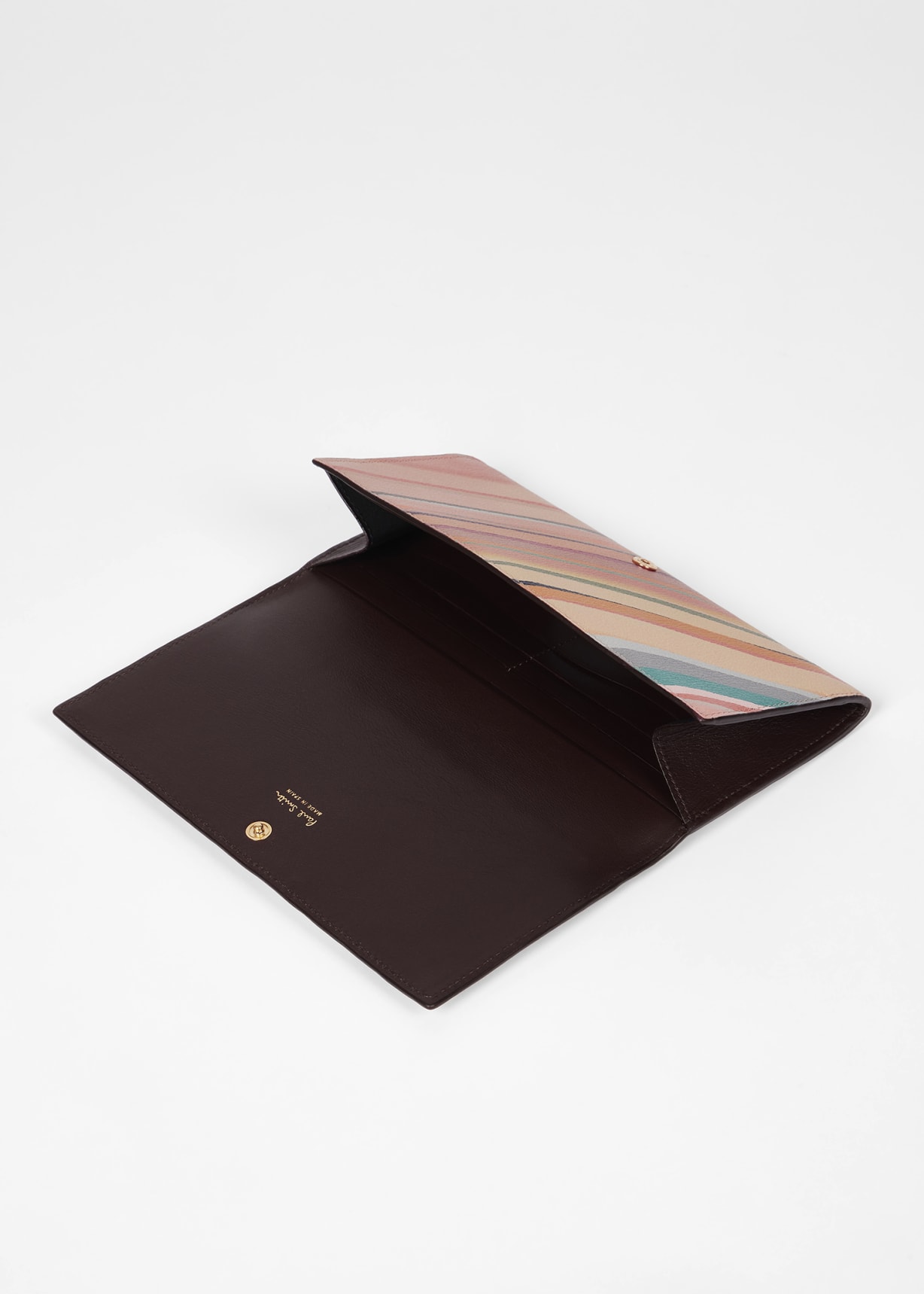 Women's 'Dusky Swirl' Leather Tri-Fold Purse