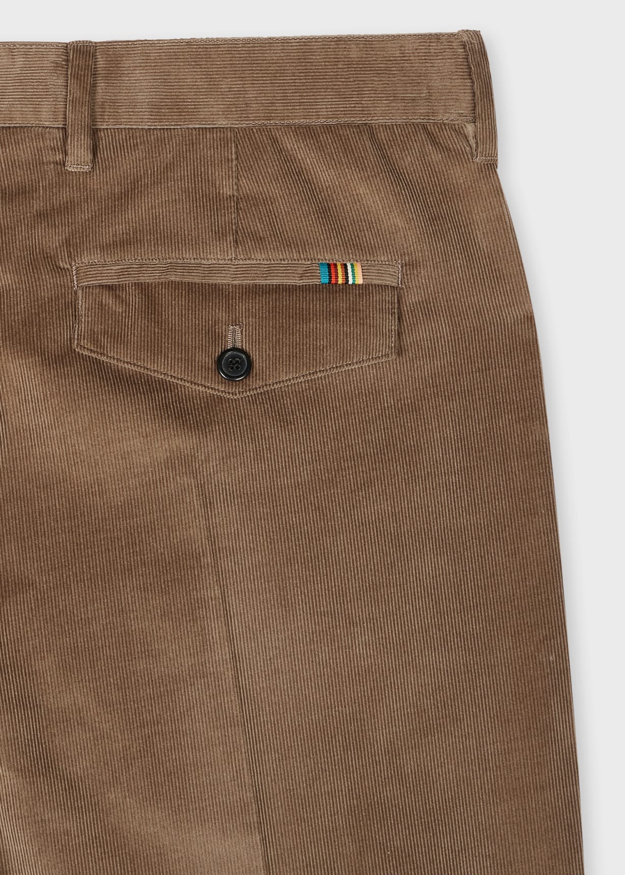 Men's Tapered-Fit Fawn Pleated Corduroy Trousers