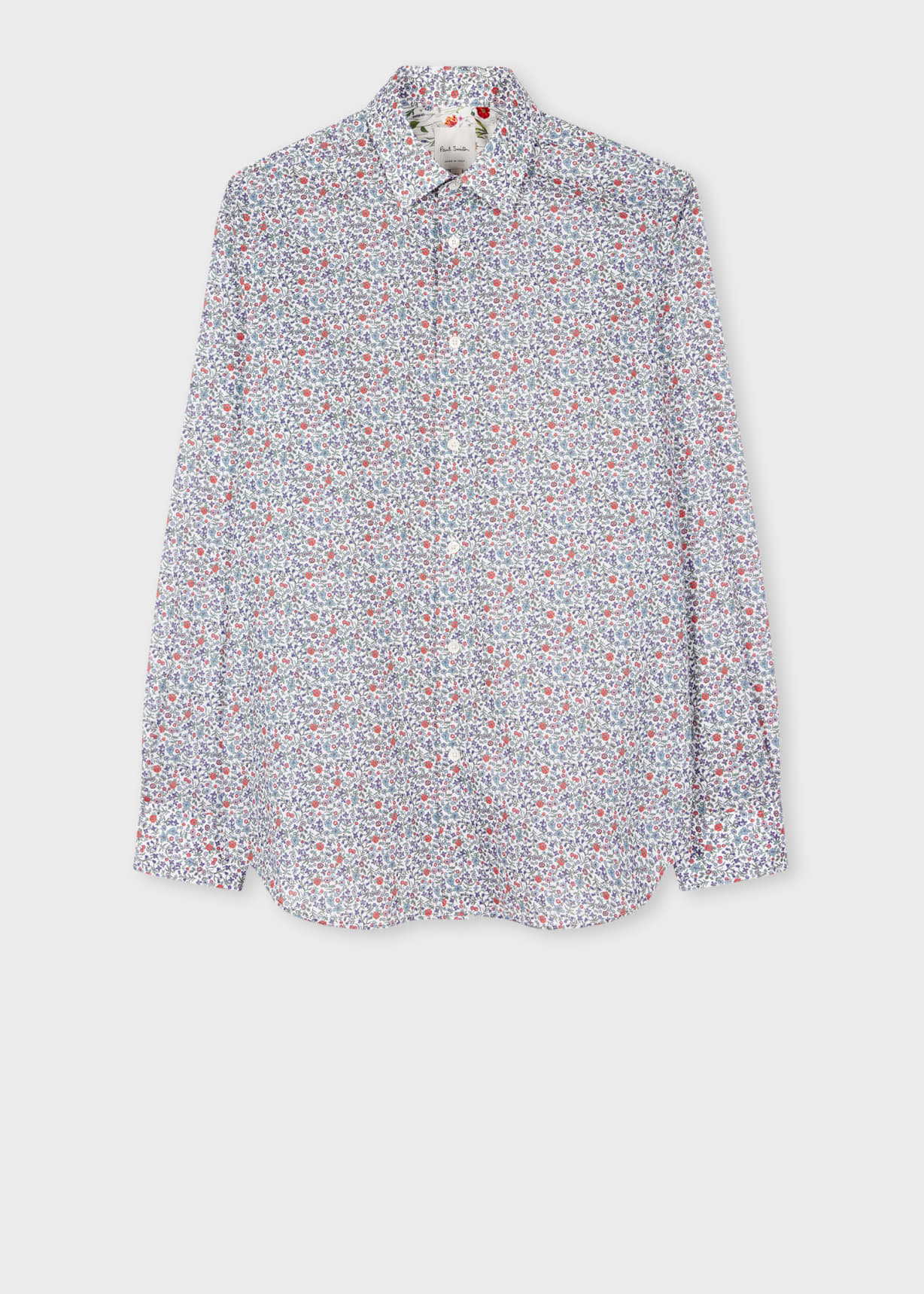 Product view - Tailored-Fit Blue And White 'Liberty Floral' Print Shirt Paul Smith