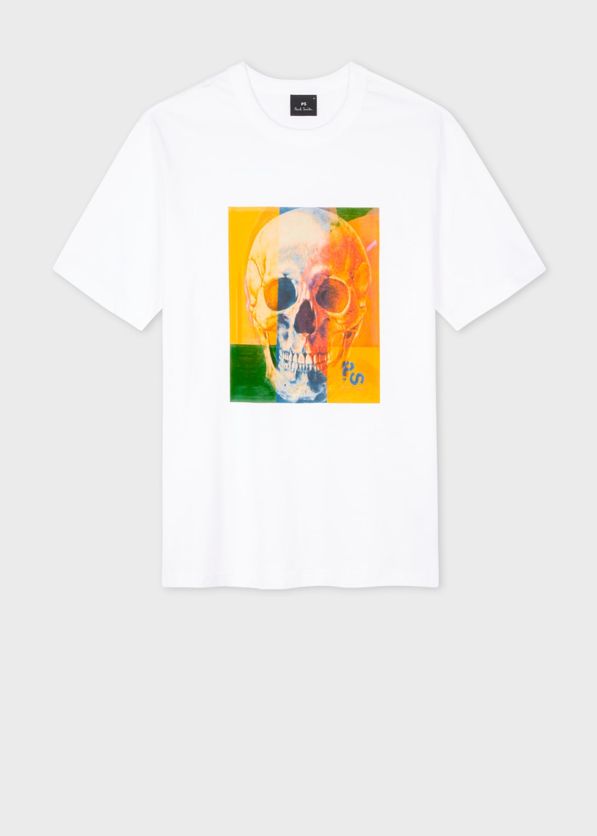 Men's White 'Skull Square' T-Shirt