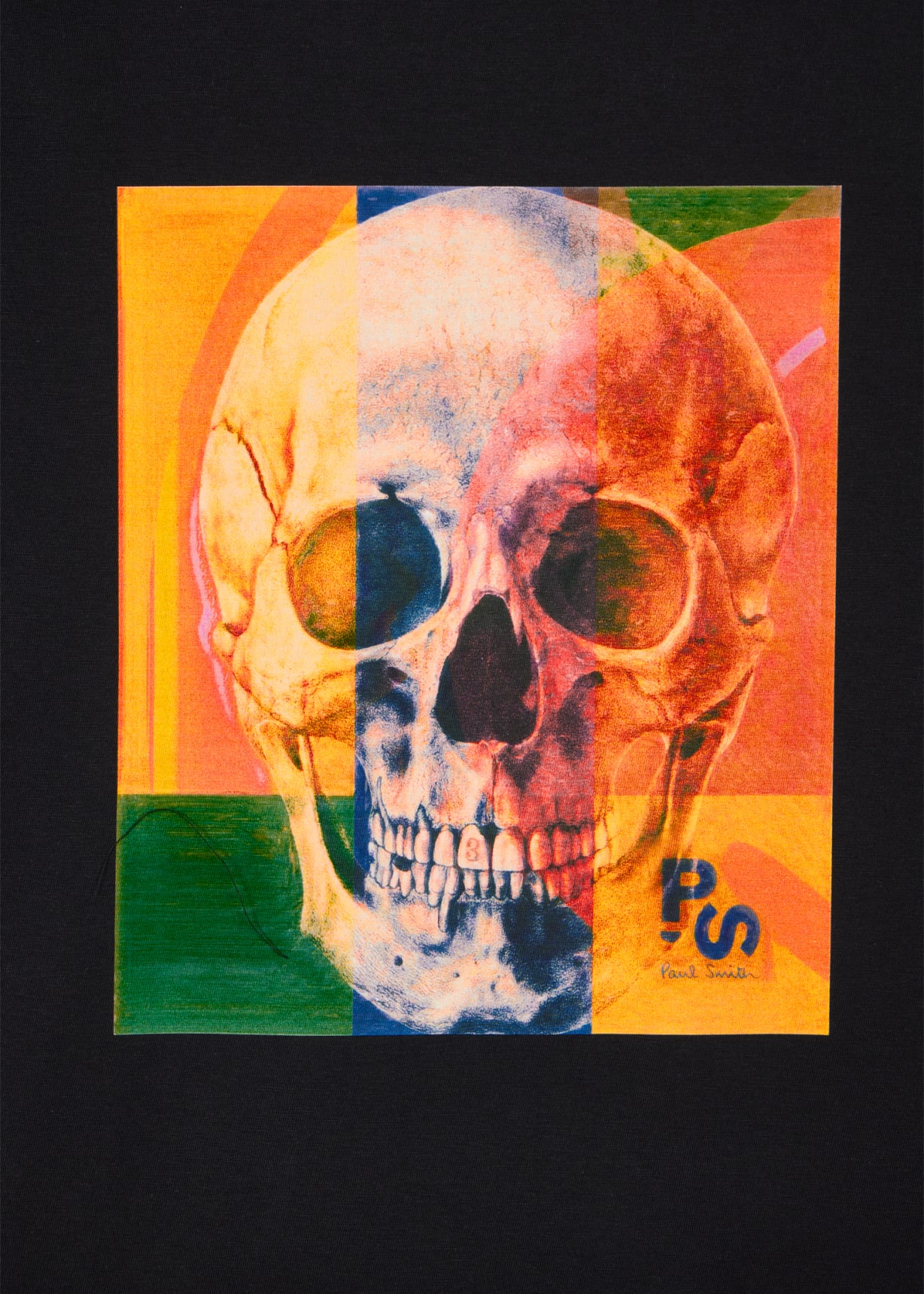 Detail View - Black 'Skull Square' T-Shirt Paul Smith