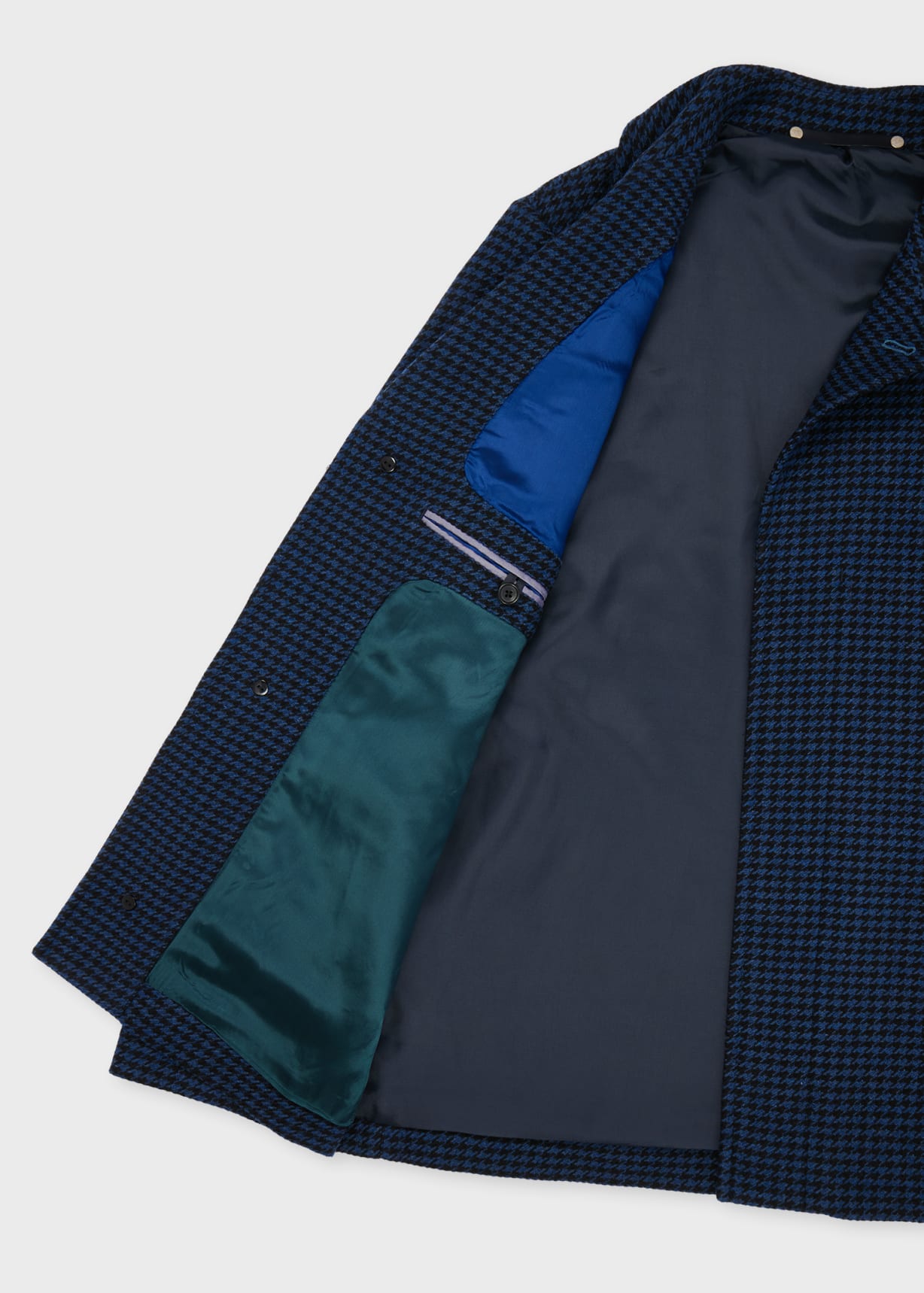 Black & Grey Contrast Houndstooth Jacket