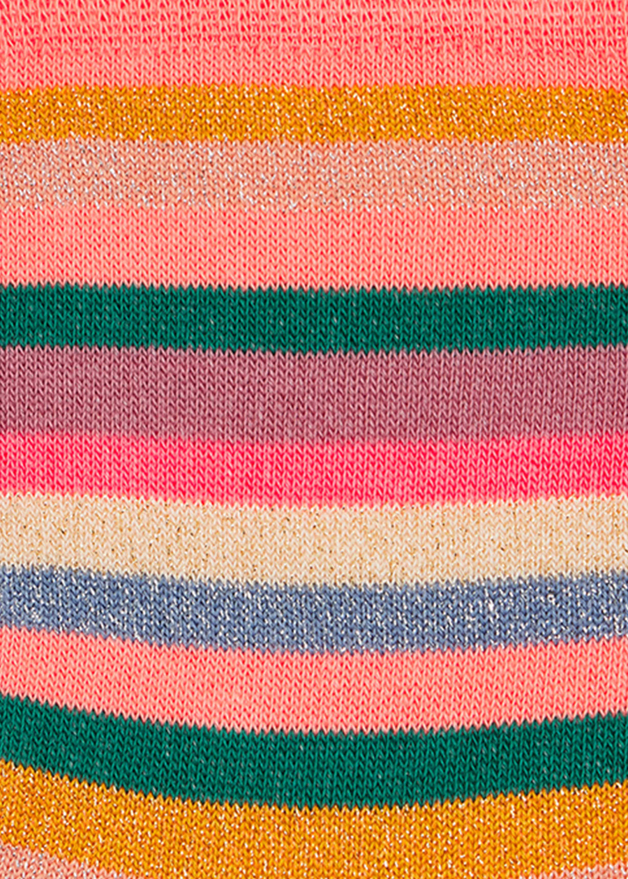 Detail View - Women's Pink Glitter Stripe Socks Paul Smith