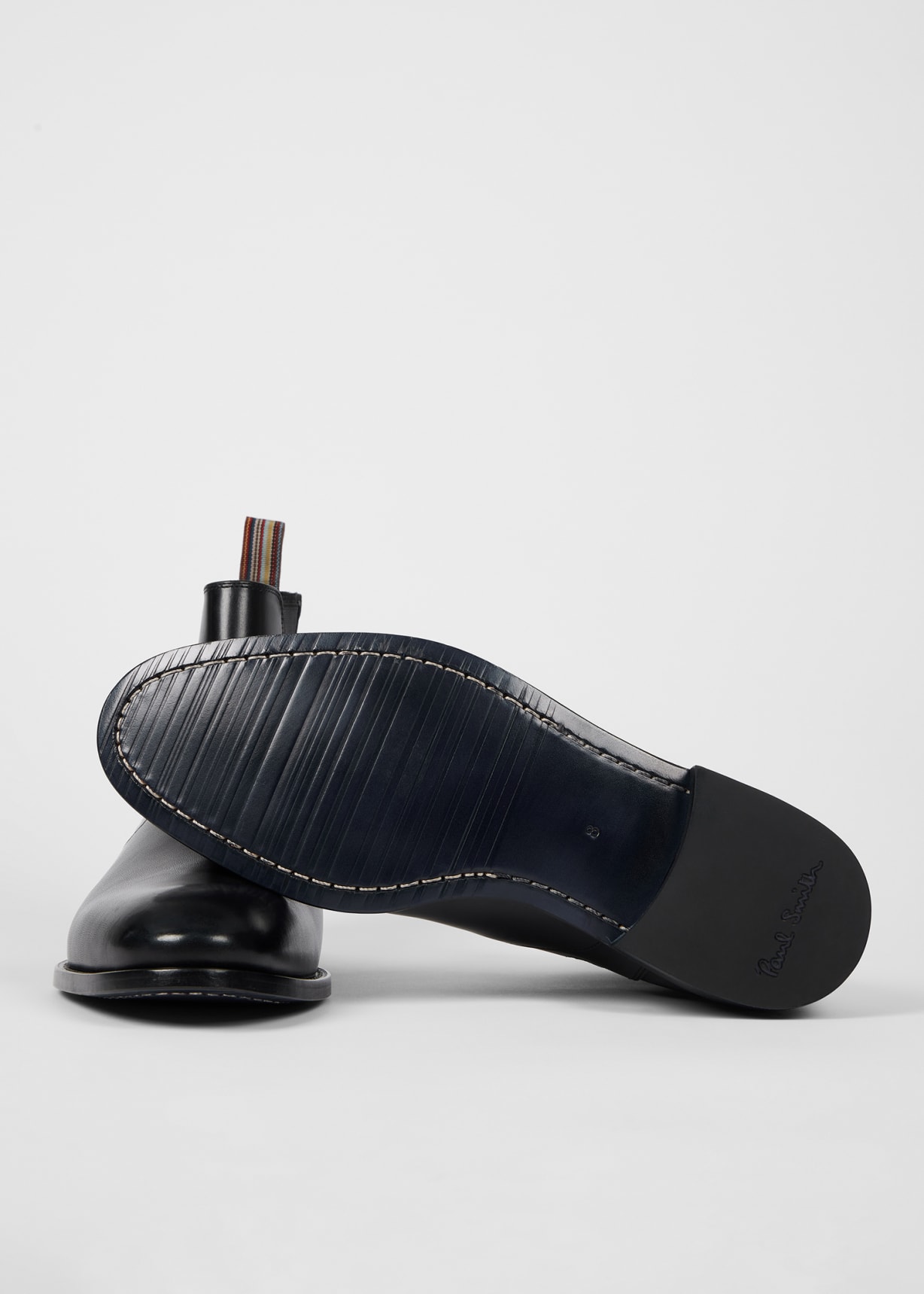 Detail View - Black Leather 'Lawson' Boots Paul Smith