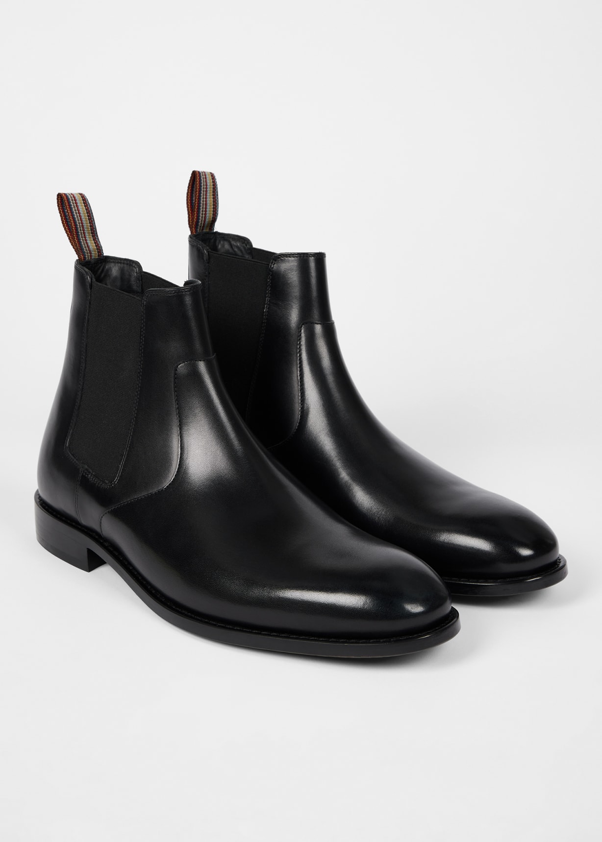 Pair View - Black Leather 'Lawson' Boots Paul Smith