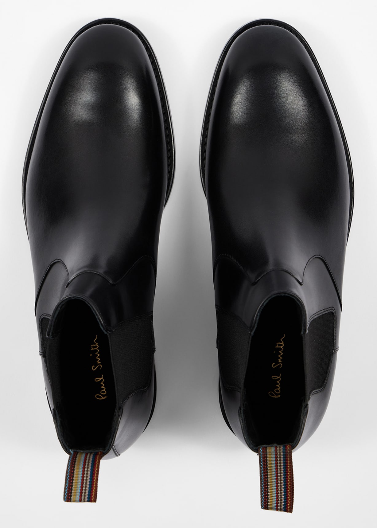 Pair View - Black Leather 'Lawson' Boots Paul Smith