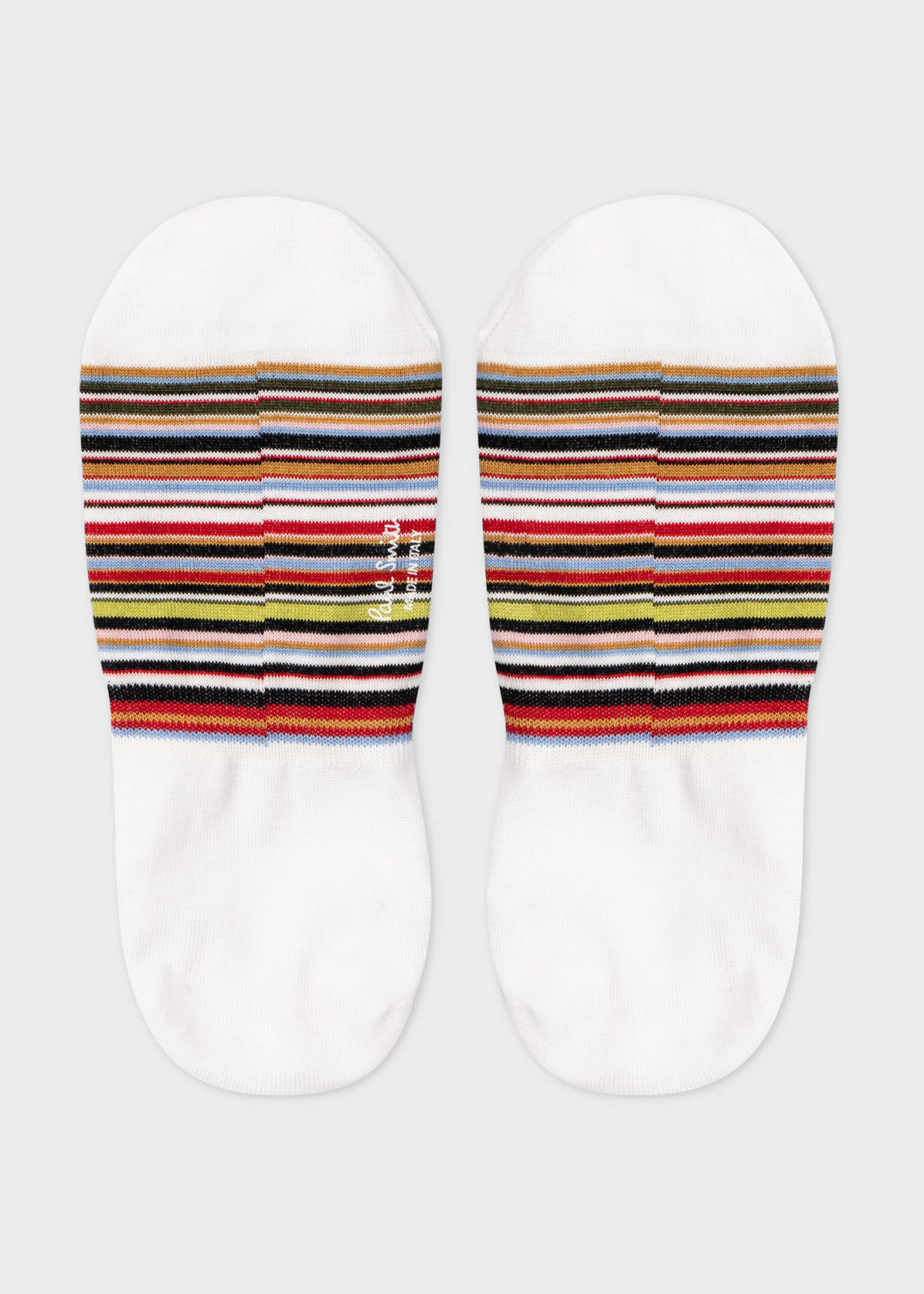 Black, Navy & White 'Signature Stripe' Loafer Socks Three Pack