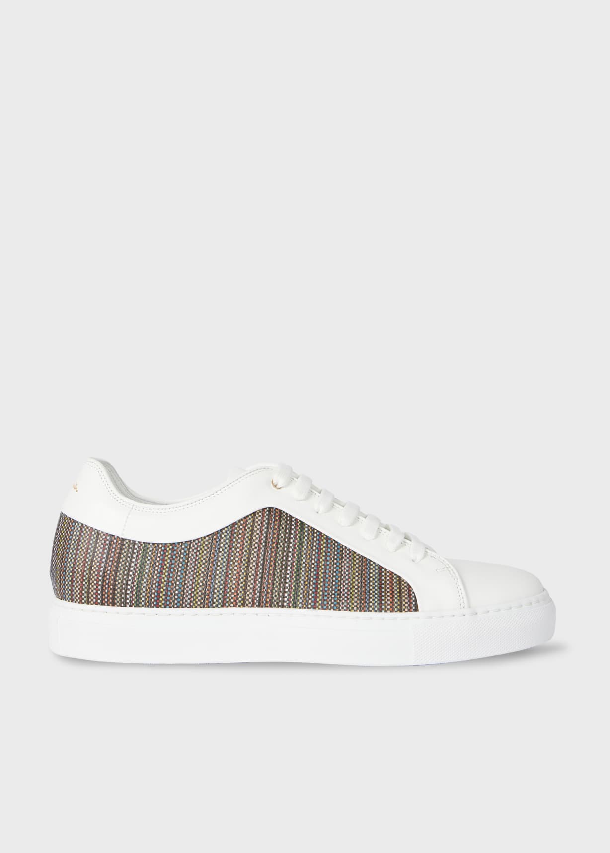 スニーカー Paul Smith SS25 MENS SHOE BASSO LUX (M1S BSX01 NGTO 06) Men's Cream White Leather 'Basso' Sneakers