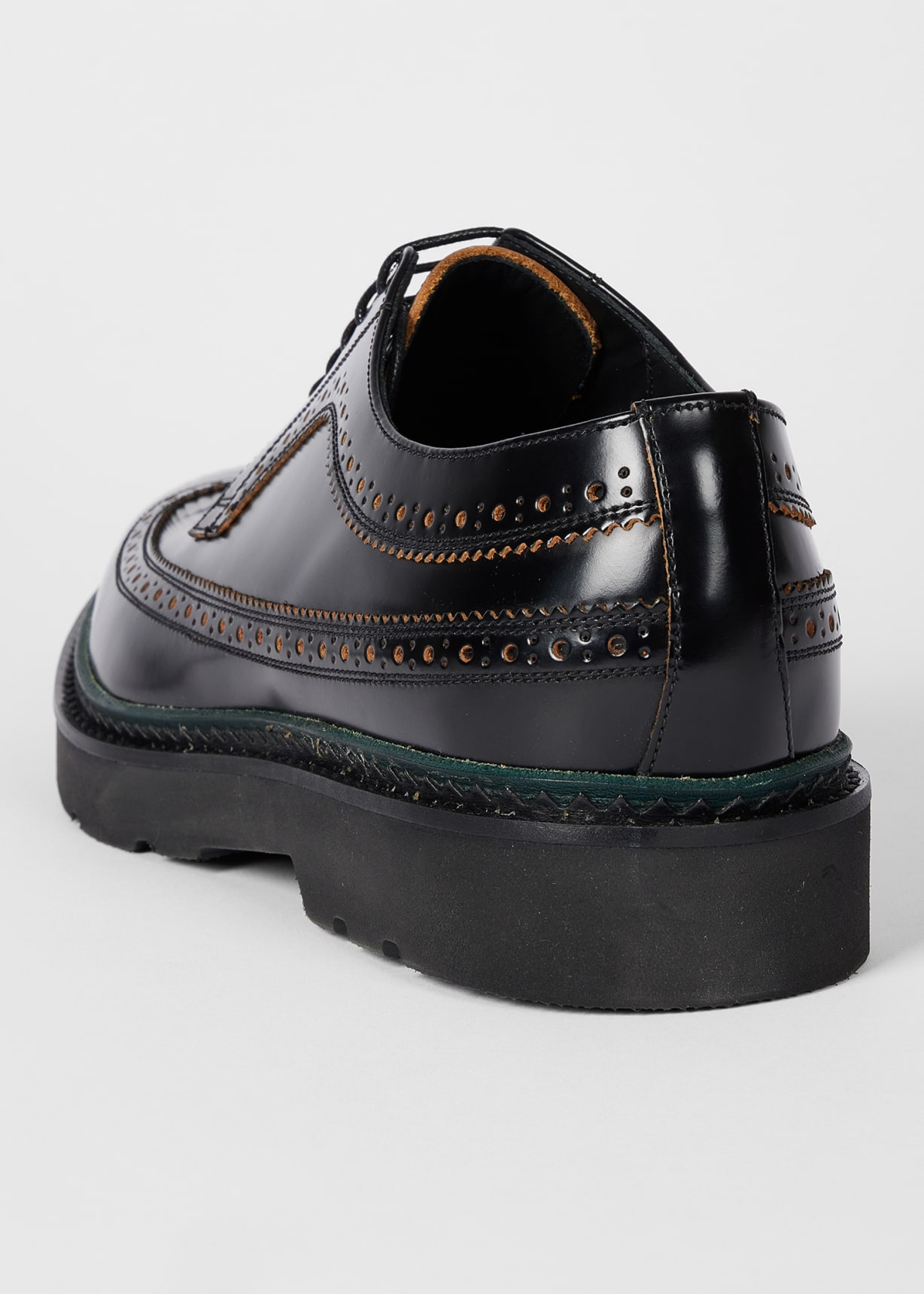 shu_m　　　　　　　　　　　　　　　　　【極厚革】Ｐａｕｌ Ｓｍｉｔｈ Men's Black Leather 'Count' Brogues