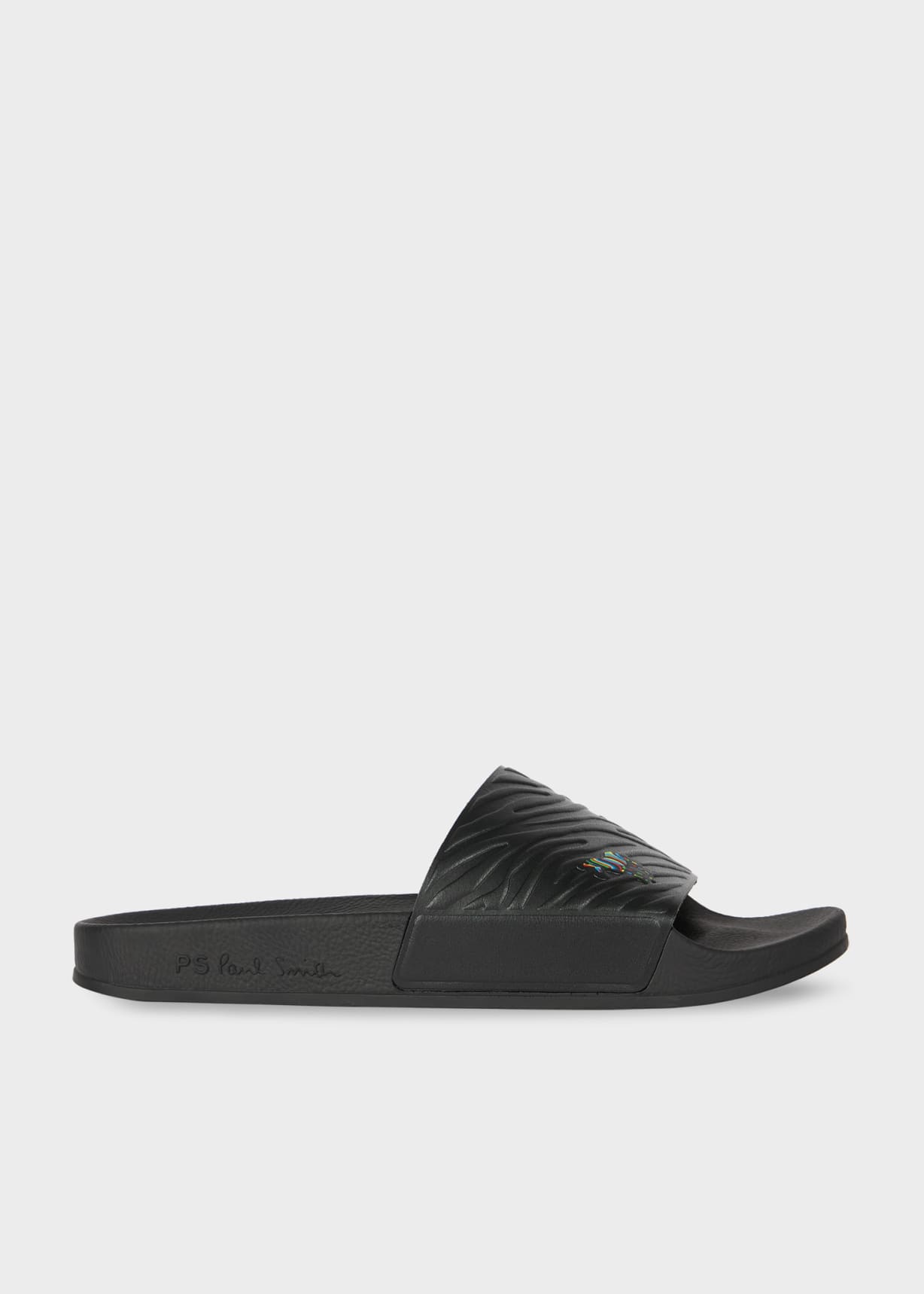 Men's Black Zebra 'Zed' Slides