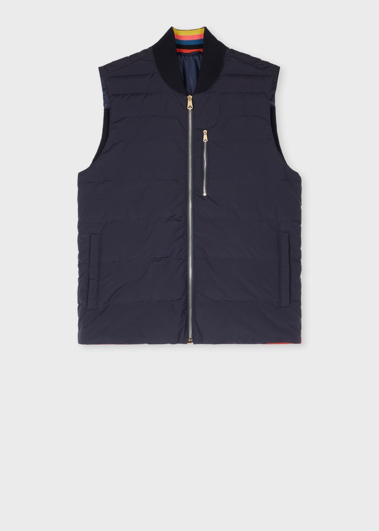 トップス Paul Smith collection vest PAUL SMITH Size XL Navy Quilted Nylon Zip Up Vest | eBay