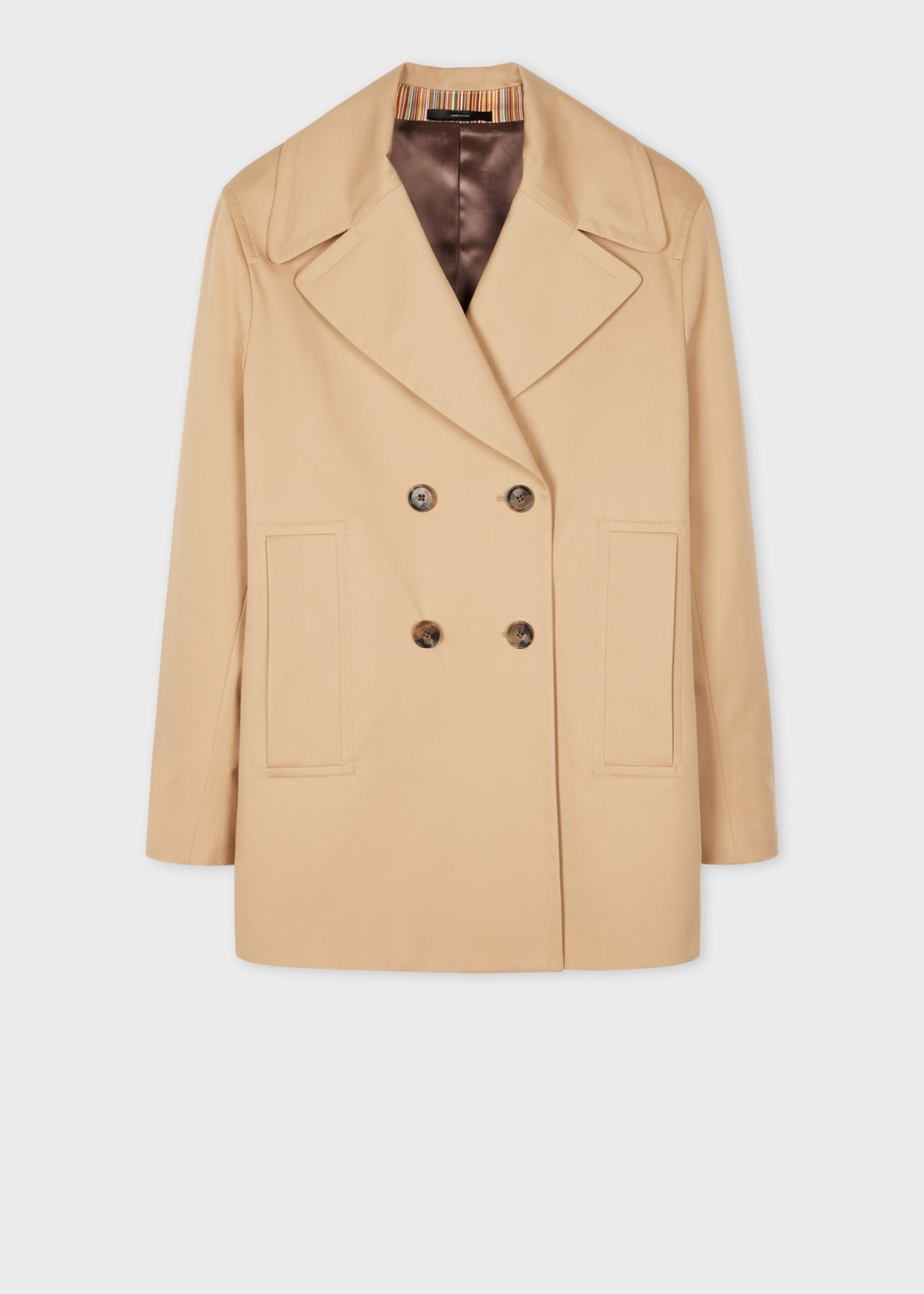 ブルゾン Paul Smith Light Camel Pea Coat Women's Light Camel Cotton Twill Pea Coat