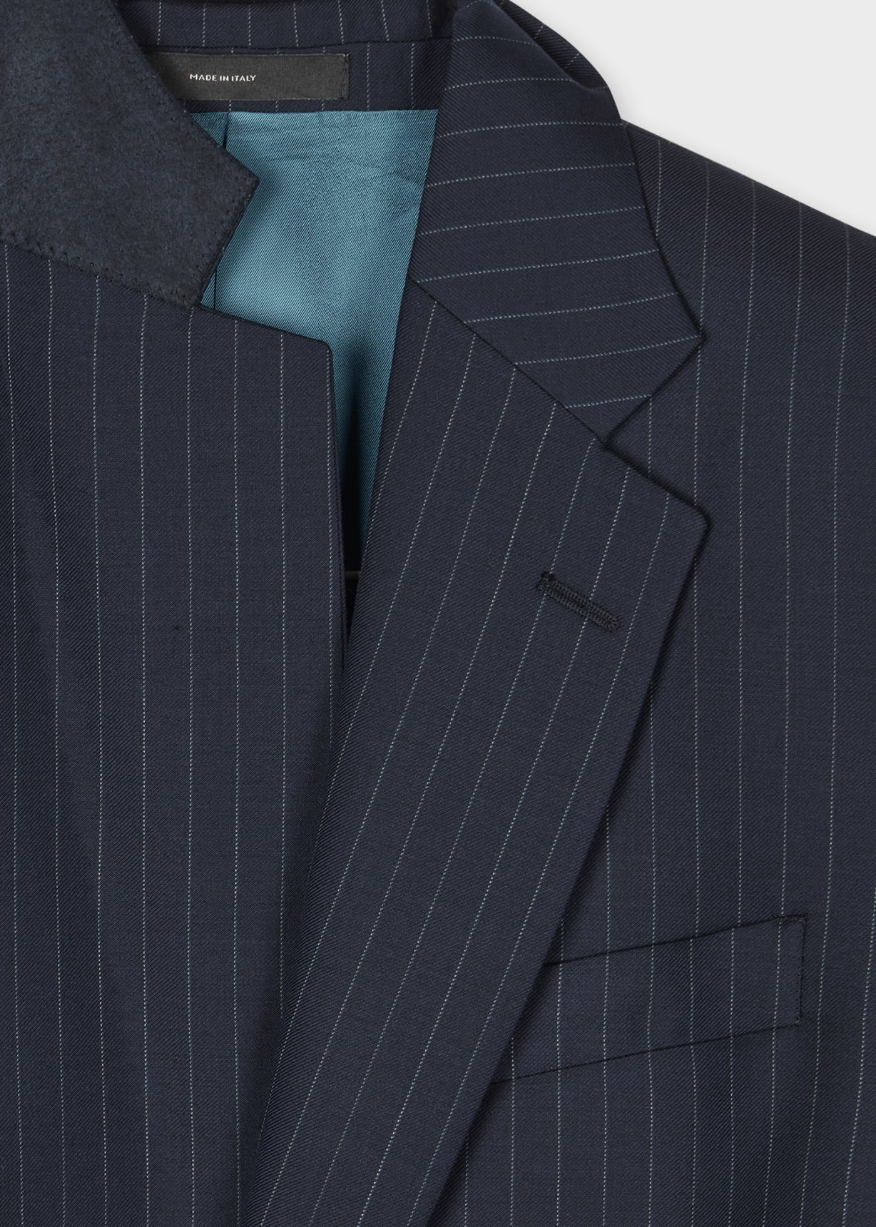 Product view - The Brierley - Navy Blue Pinstripe Wool Suit