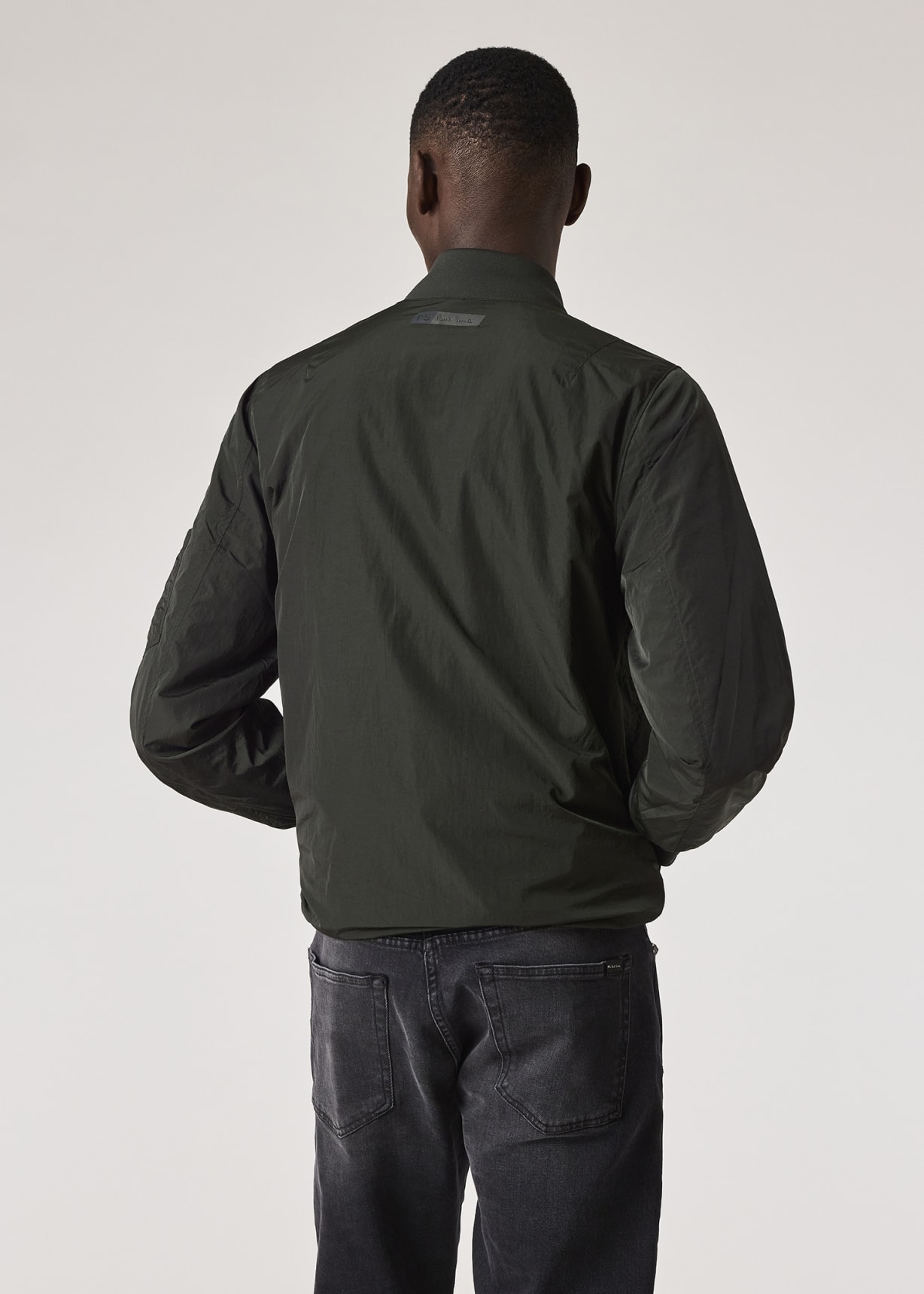 Paul Smith　グリーン　ジャケット Men's Dark Green Recycled-Nylon Bomber Jacket