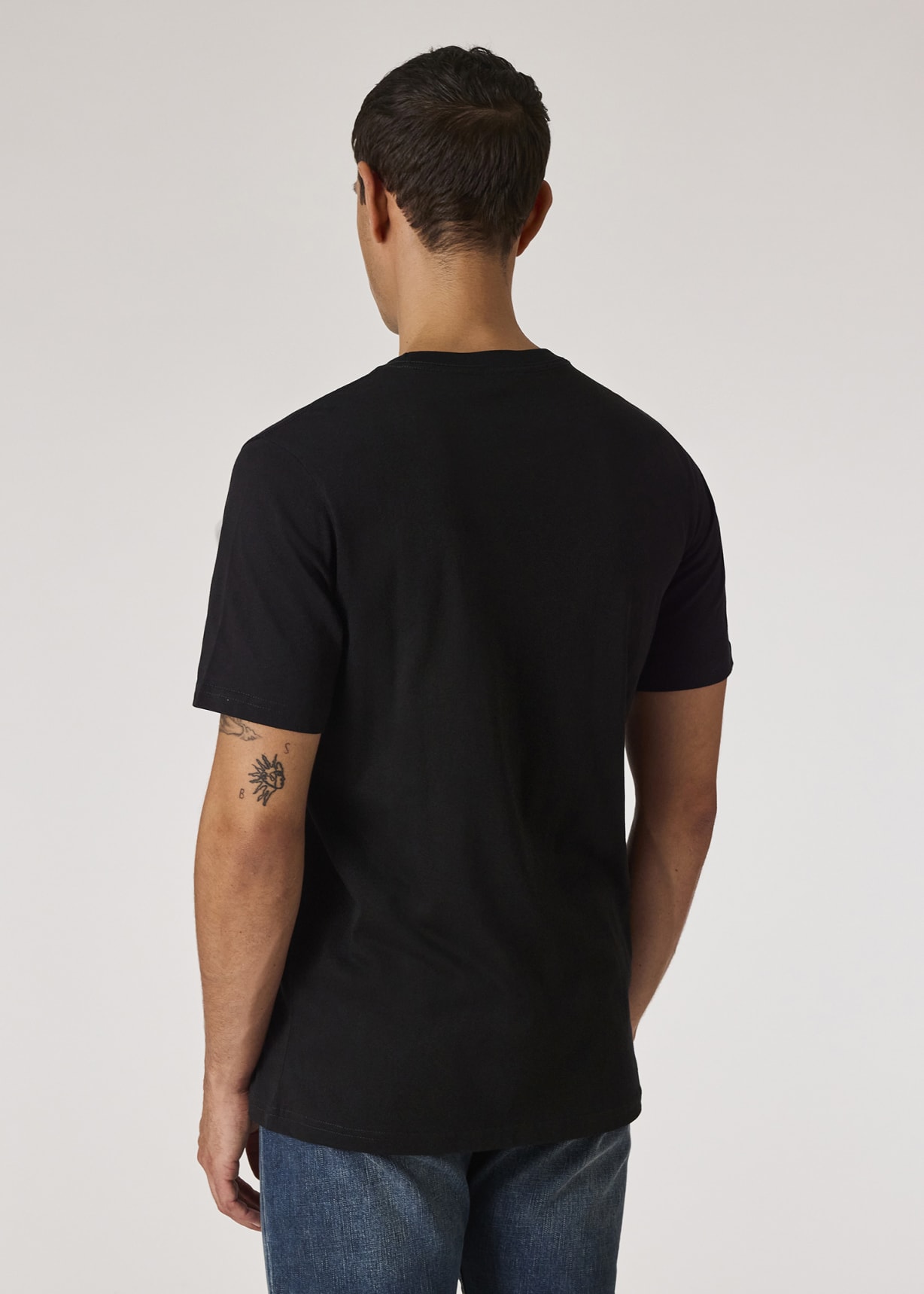 Men's Black 'Graffiti Mammoth' Print T-Shirt