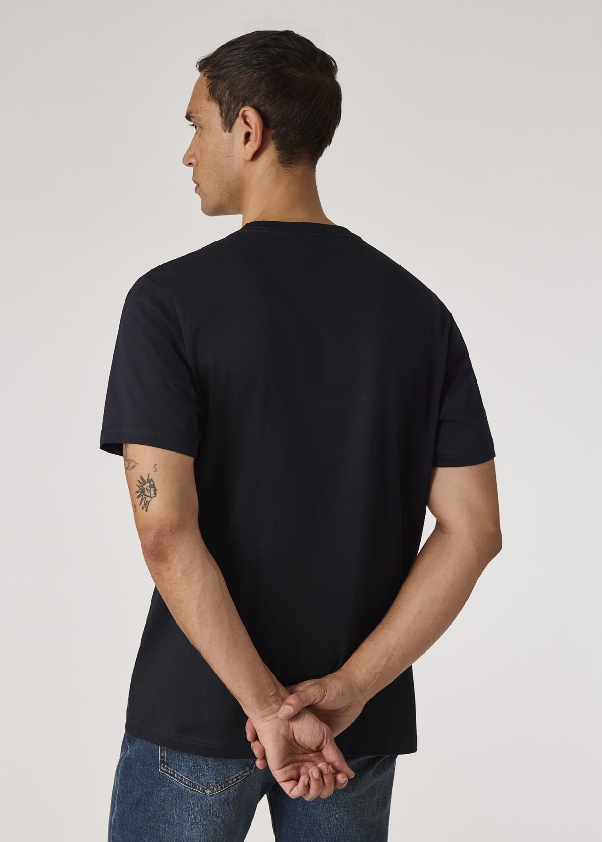 Men's Dark Navy 'Overlapping Circles' Print T-Shirt
