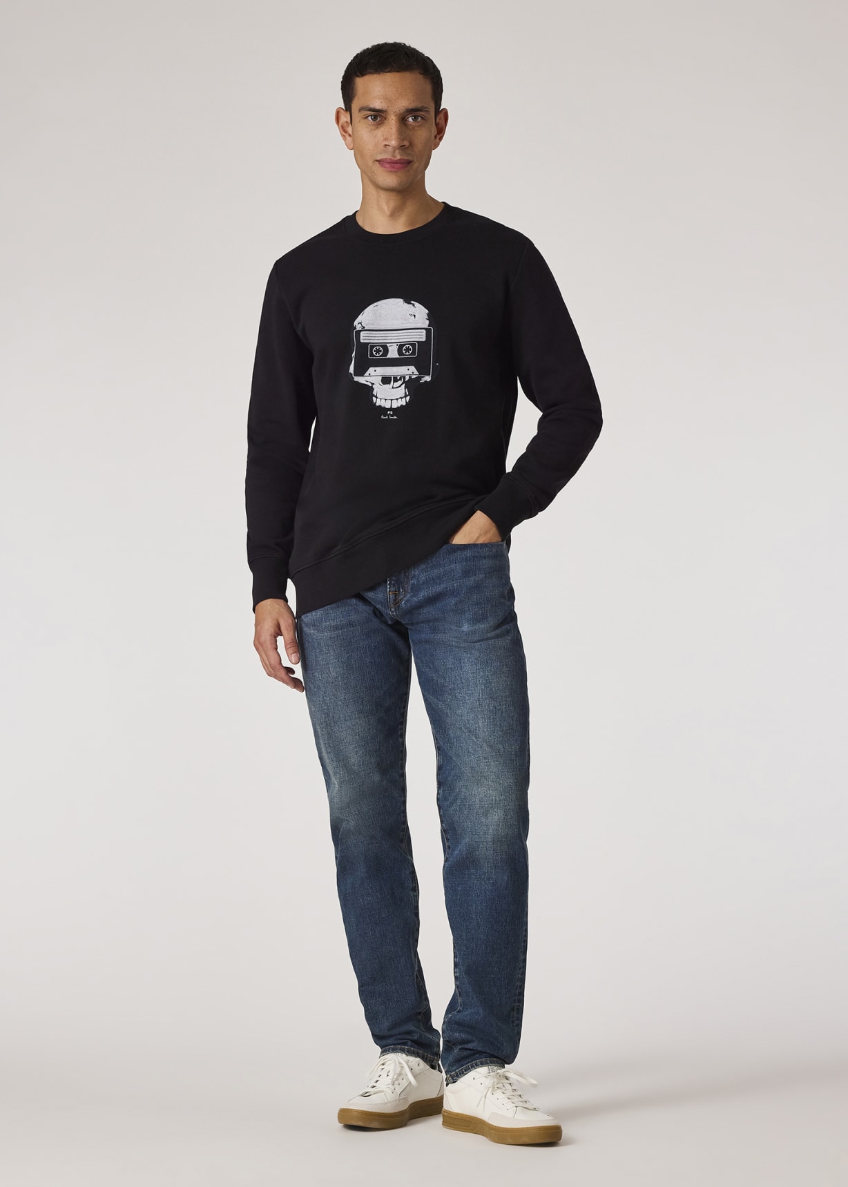 Men's Black 'Skull Tape' Sweatshirt