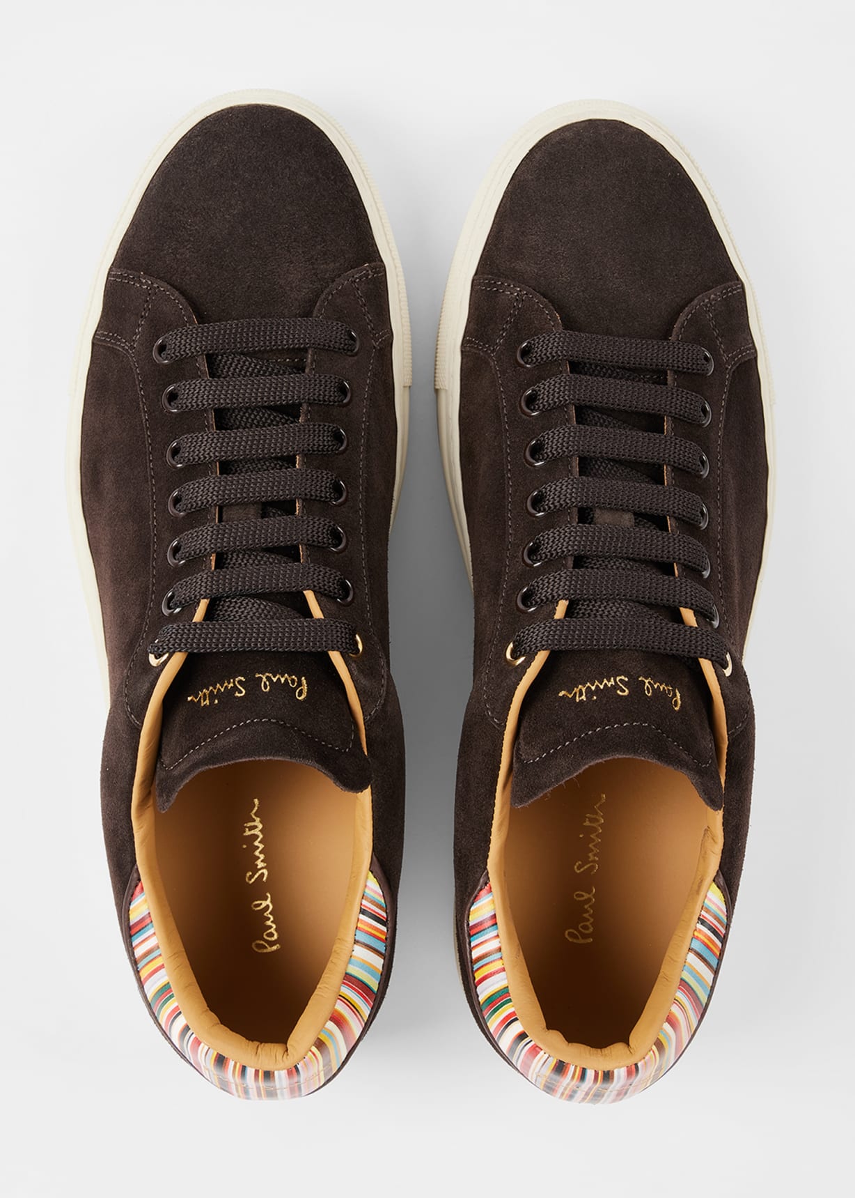 Men's Chocolate Brown Suede 'Beck' Trainers With 'Signature