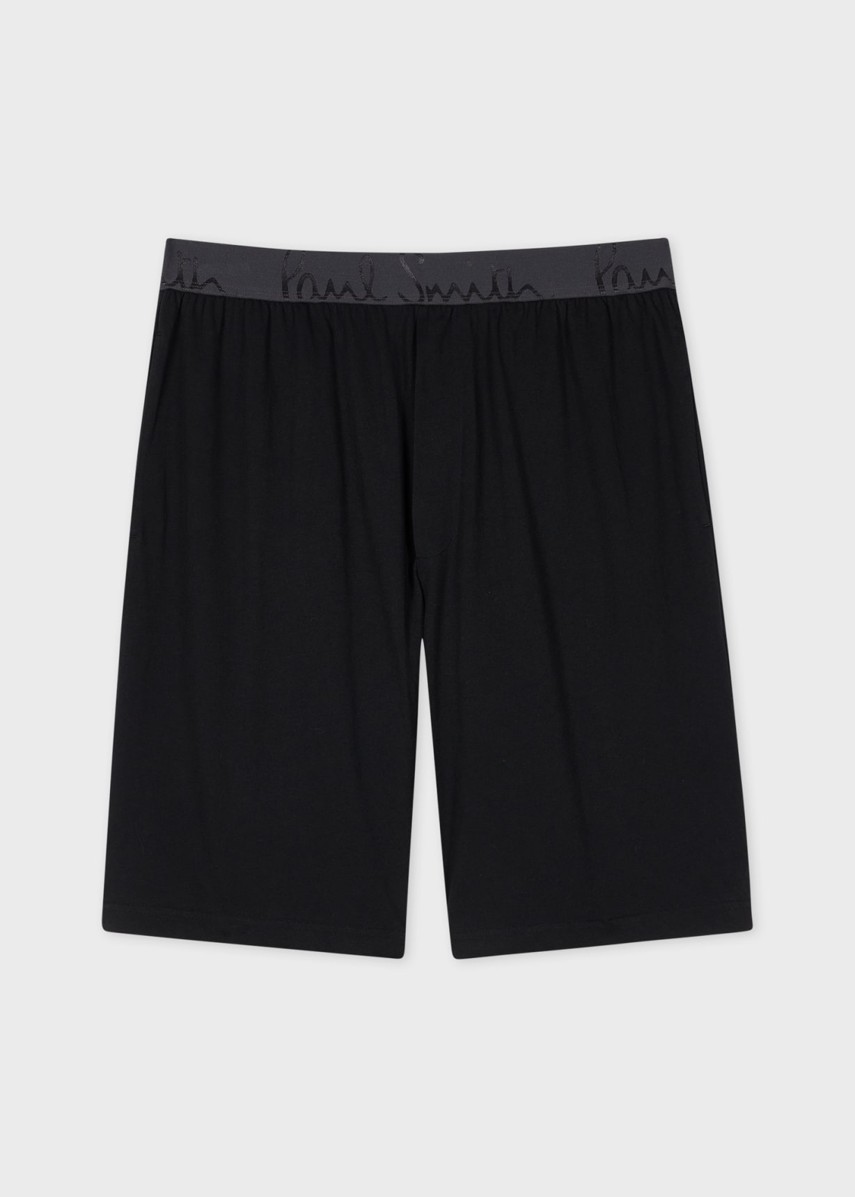 Product view - Black Cotton Jersey Lounge Shorts