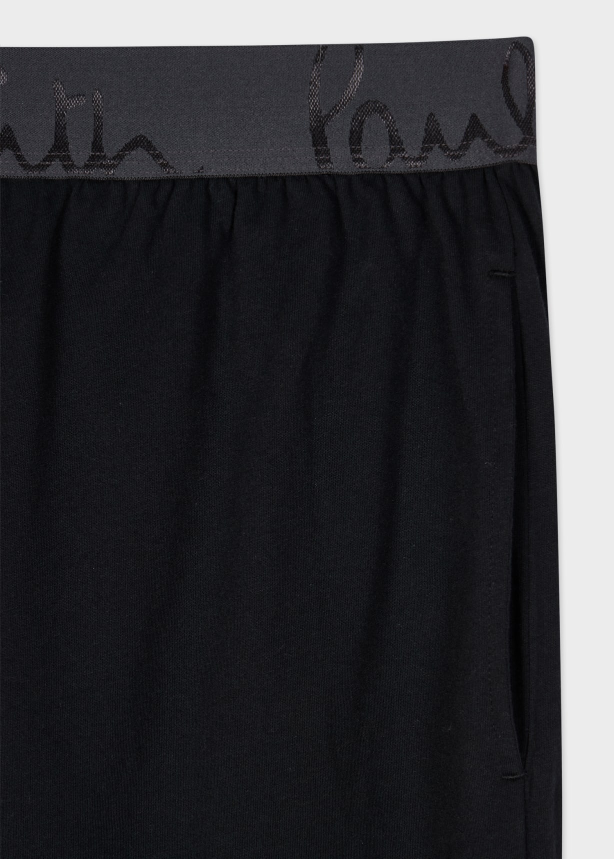 Product view - Black Cotton Jersey Lounge Shorts