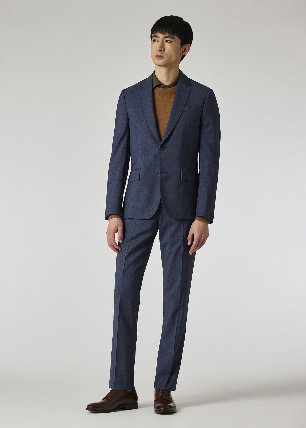 Paul Smith 現行 SOHO FIT スーツ セットアップ ネイビー The Soho - Tailored-Fit Blue Puppytooth Wool Suit