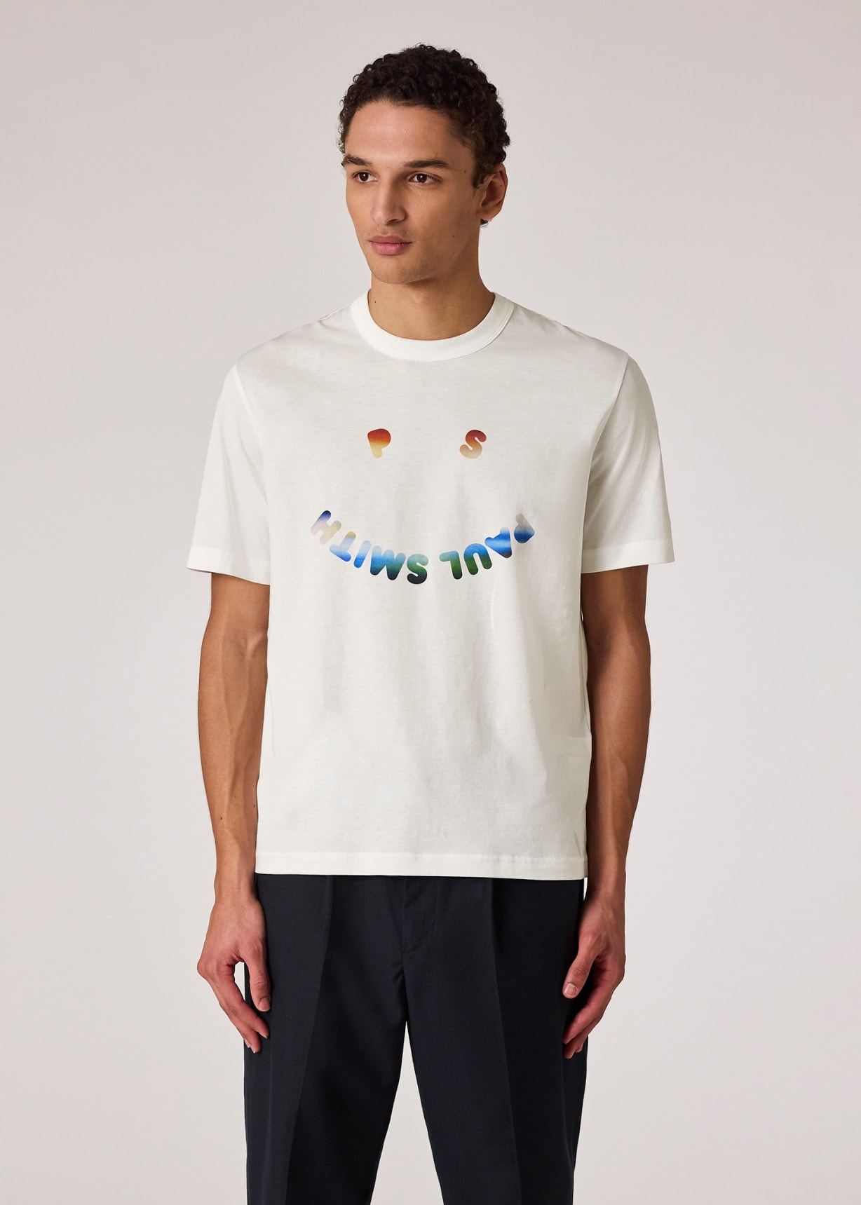 Tシャツ・カットソー Paul Smith SS22 HAPPY HAPPY T-SHIRT (M2R/226T/HP3223_02) PS Paul Smith tシャツ Happy Gradation” 半袖カットソー