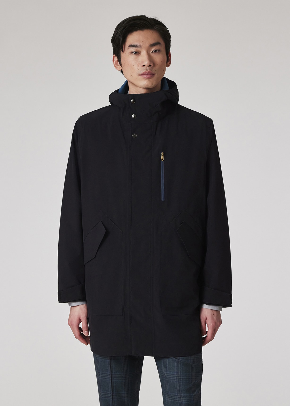 ジャケット・アウター Paul smith alpaca wool long coat navy ex PS Paul Smith Wool Coat Navy at CareOfCarl.com